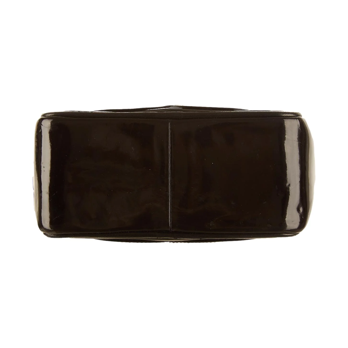 Chanel Black Patent Logo Shoulder Bag - Image 3
