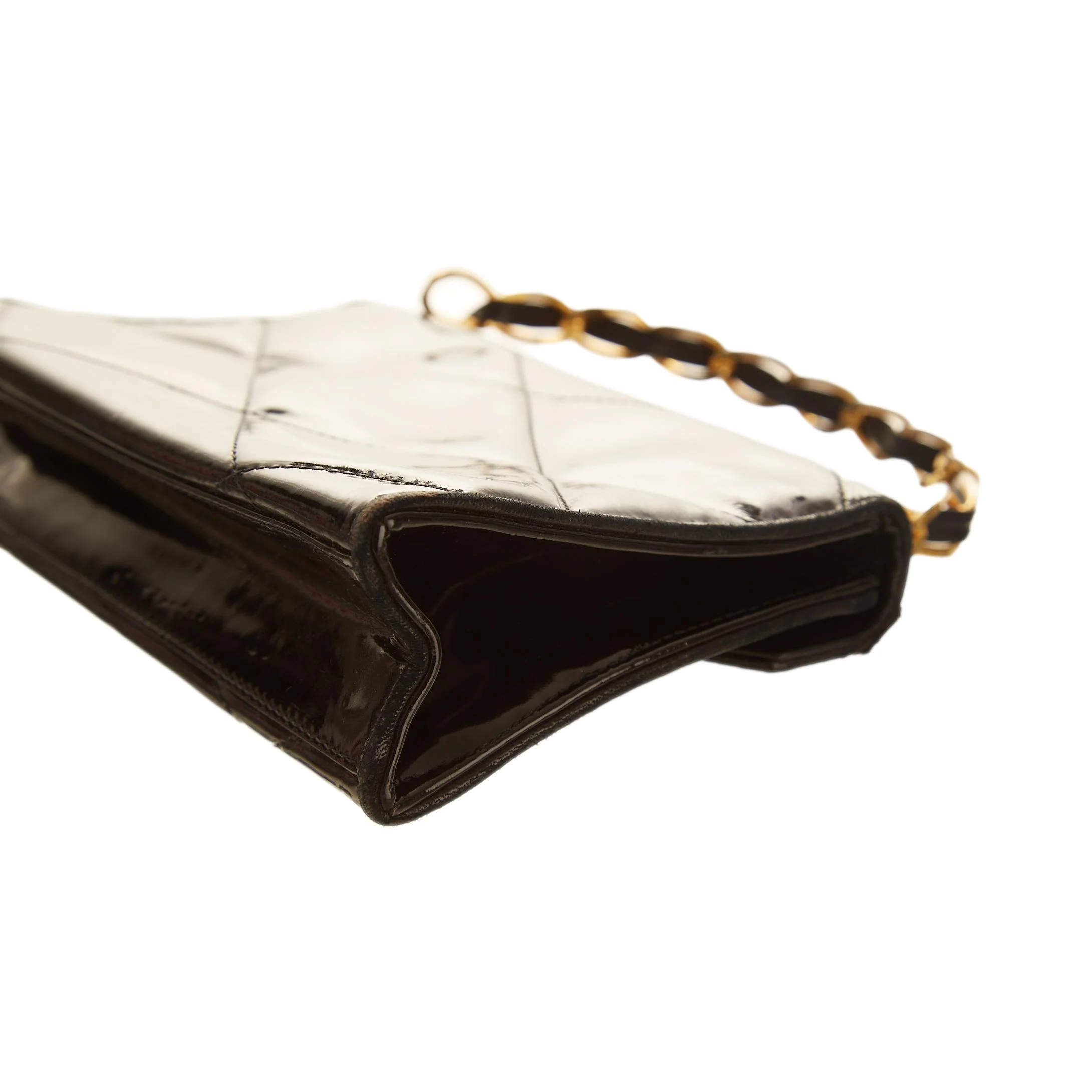 Chanel Black Patent Mini Top Handle Bag - Image 5