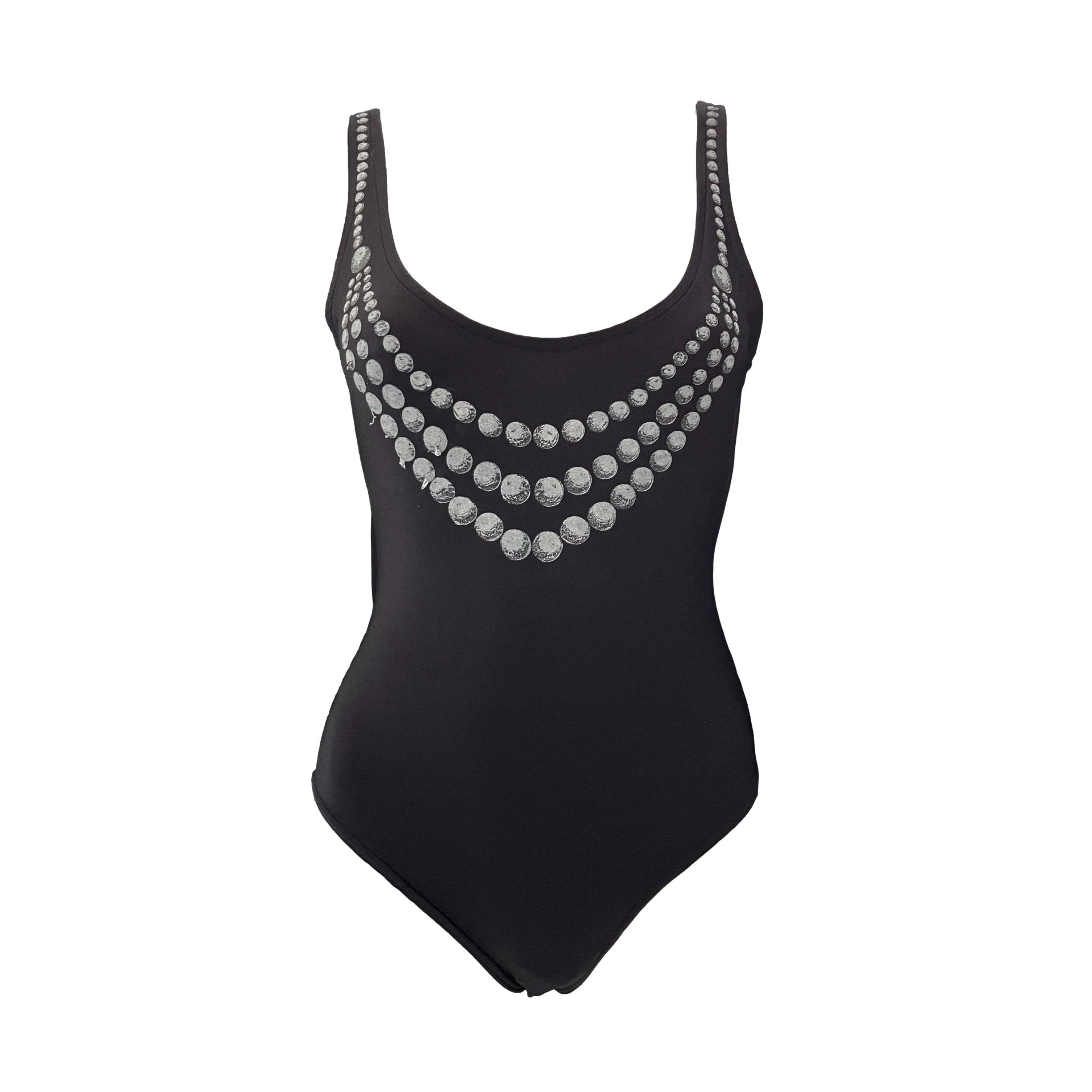 Chanel Black Pearl Printed One Piece