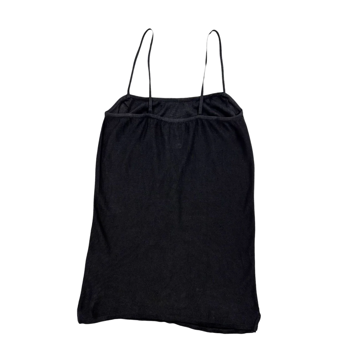 Chanel Black Perforated Logo Tank Top - Image 2