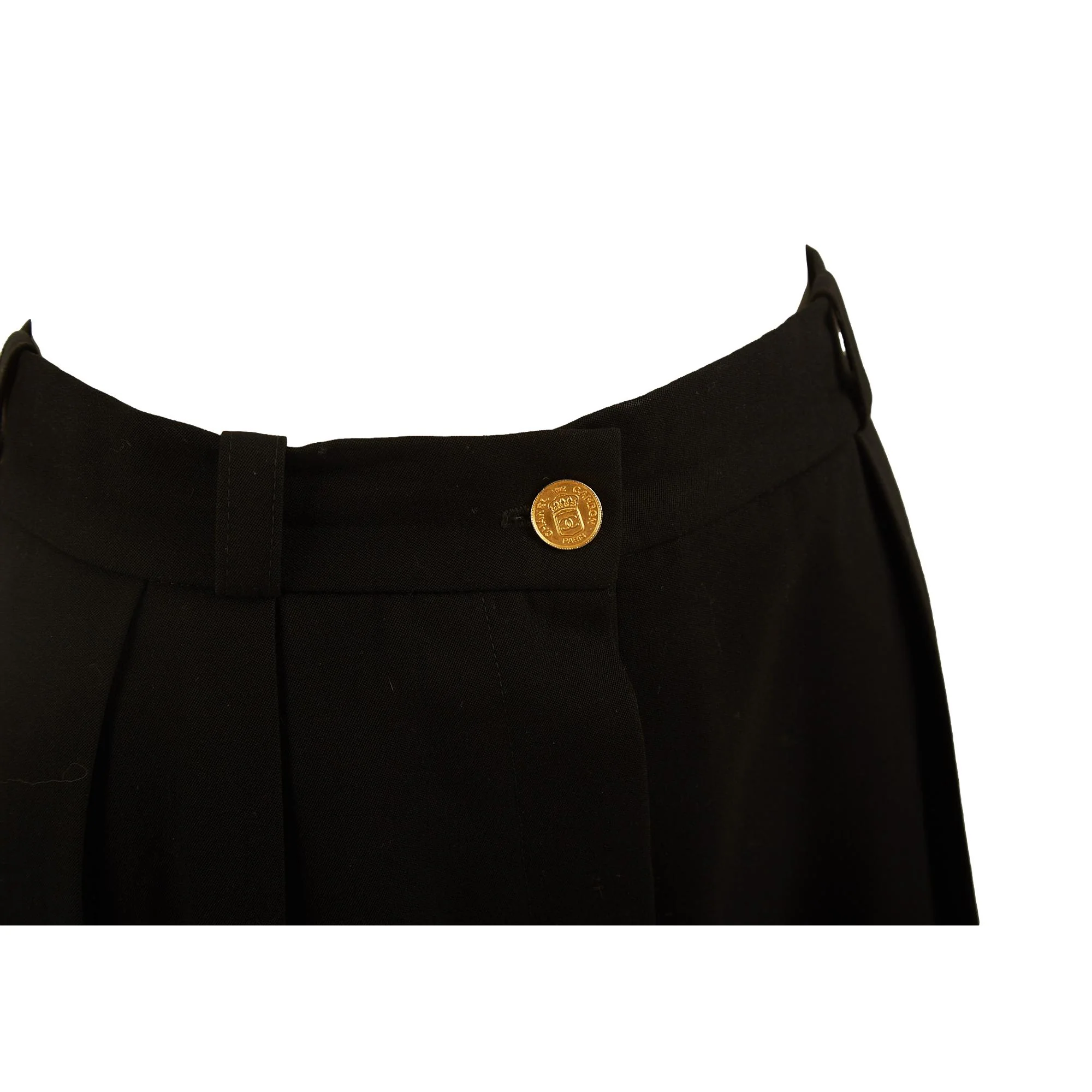 Chanel Black Pleated Pants - Image 2