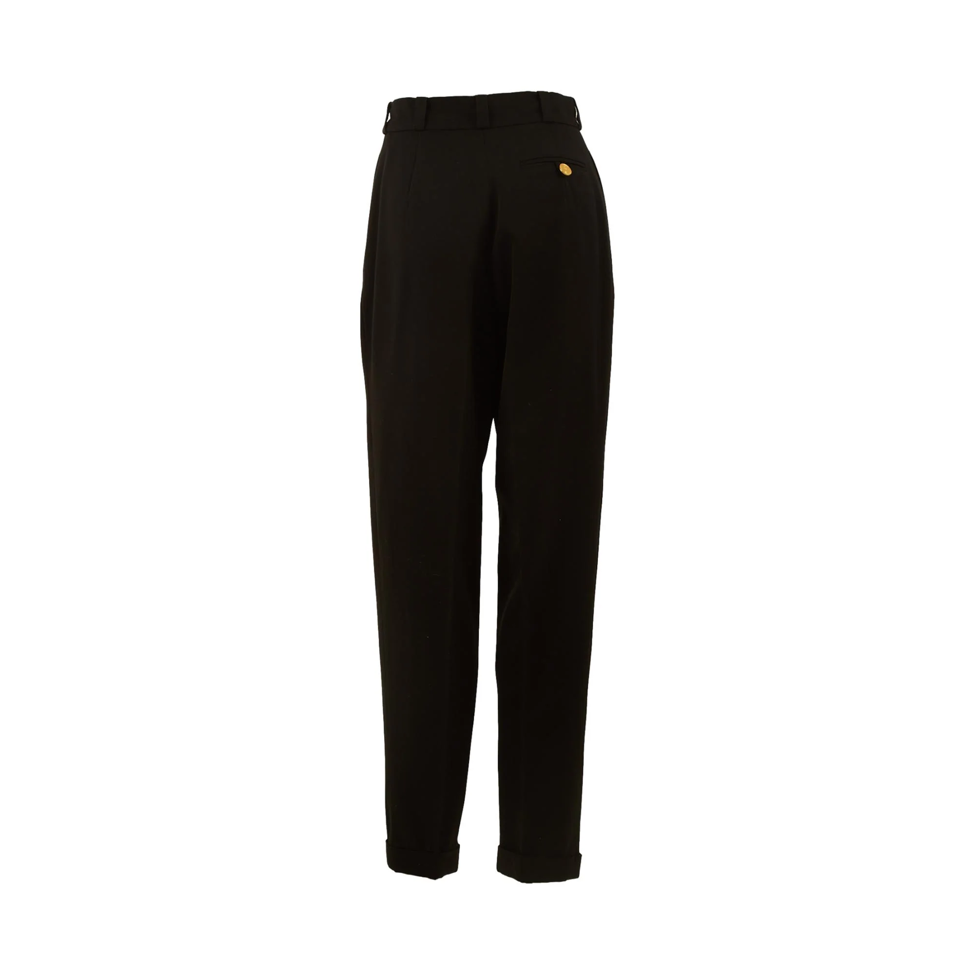 Chanel Black Pleated Pants - Image 3