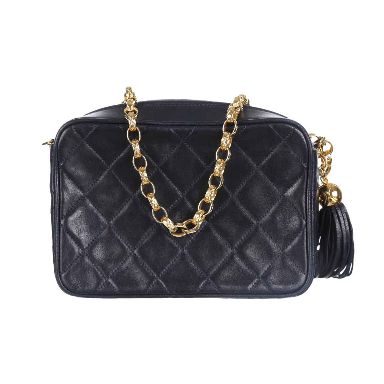 Chanel Dark Navy Quilted Camera Bag - Image 2