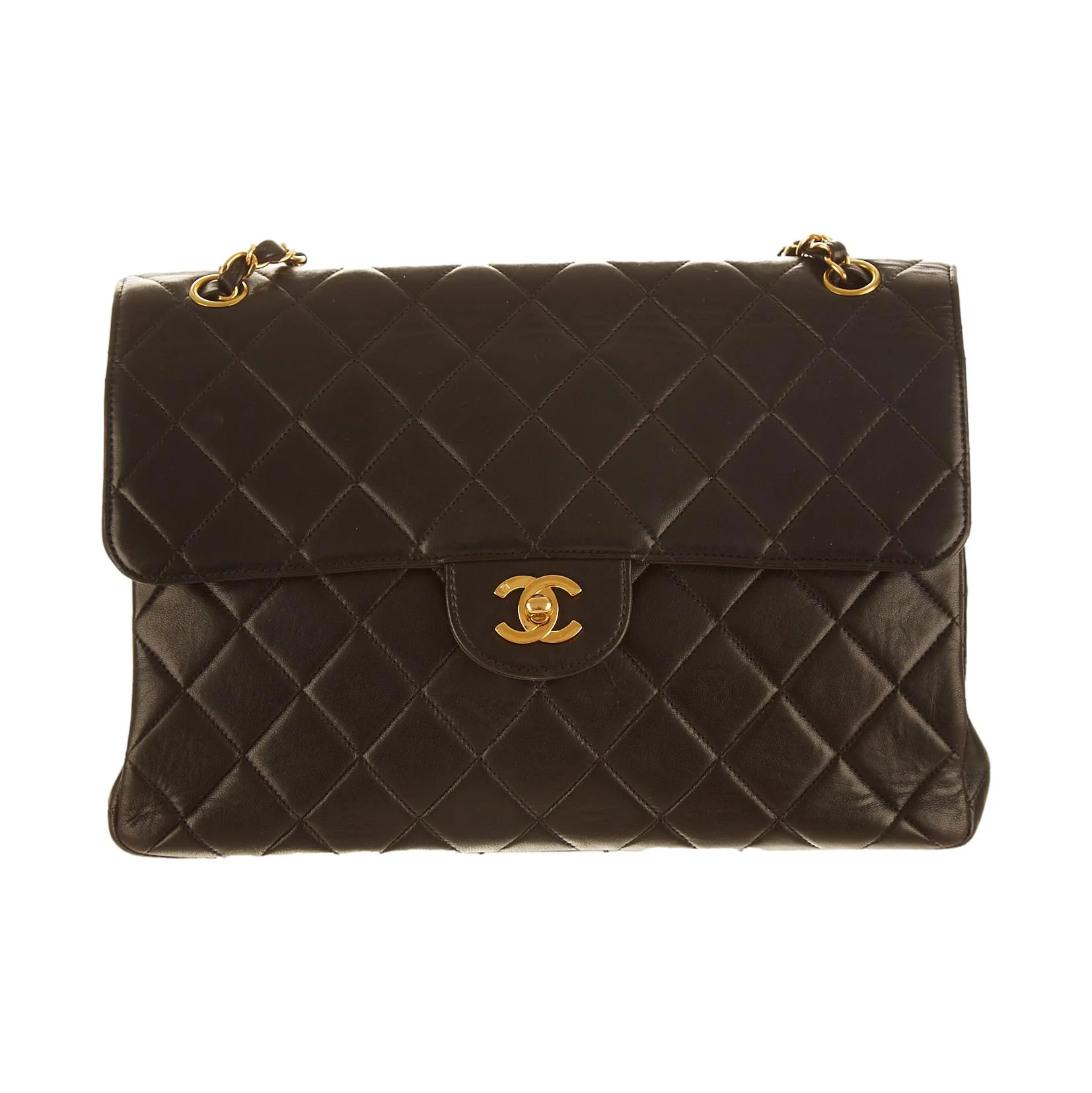 Chanel Black Double Sided Jumbo Chain Shoulder Bag - Image 2