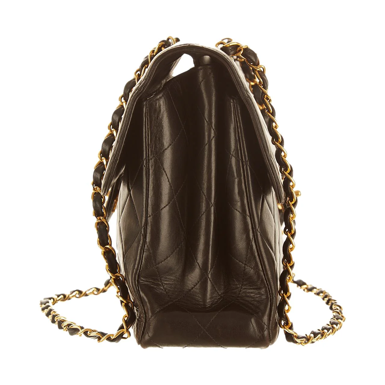 Chanel Black Double Sided Jumbo Chain Shoulder Bag - Image 3
