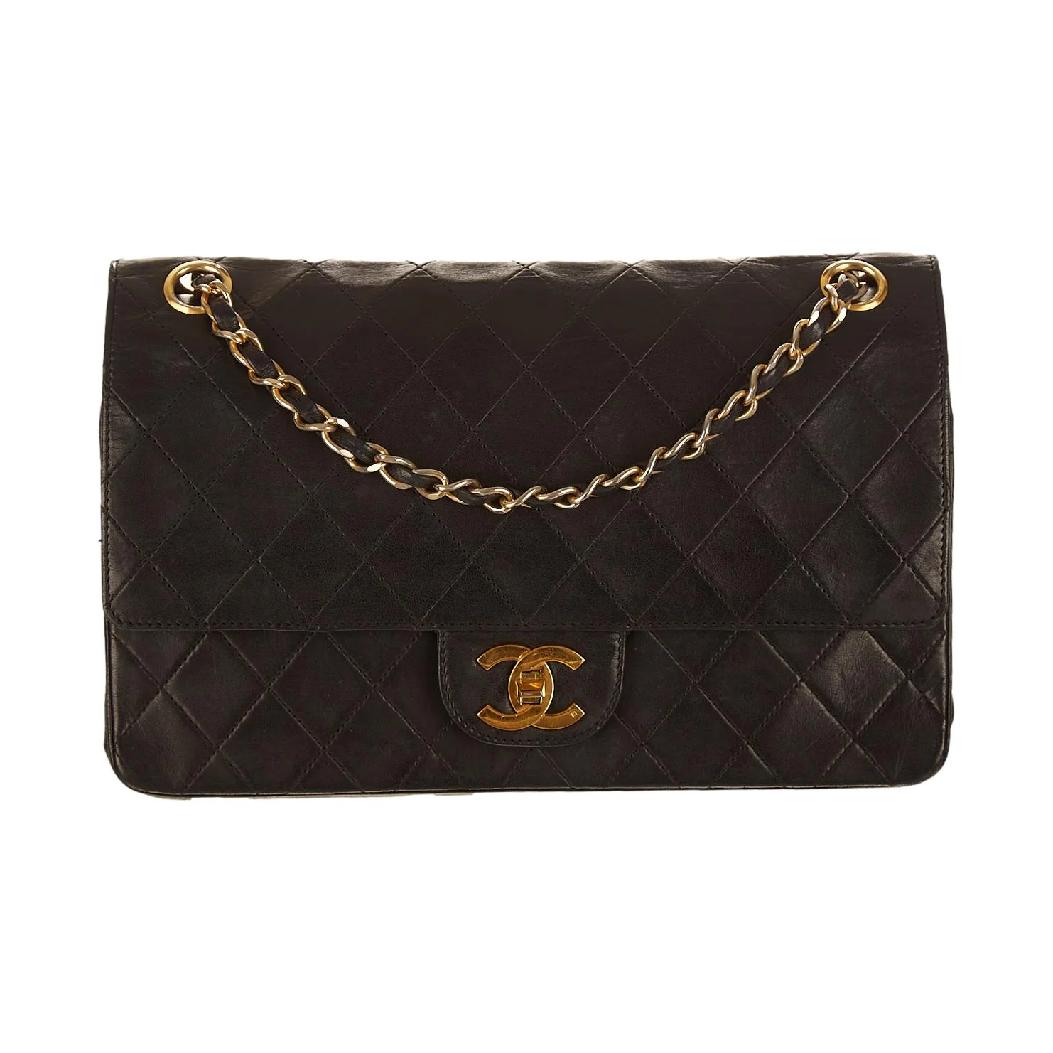 Chanel Black Quilted Double Flap Bag