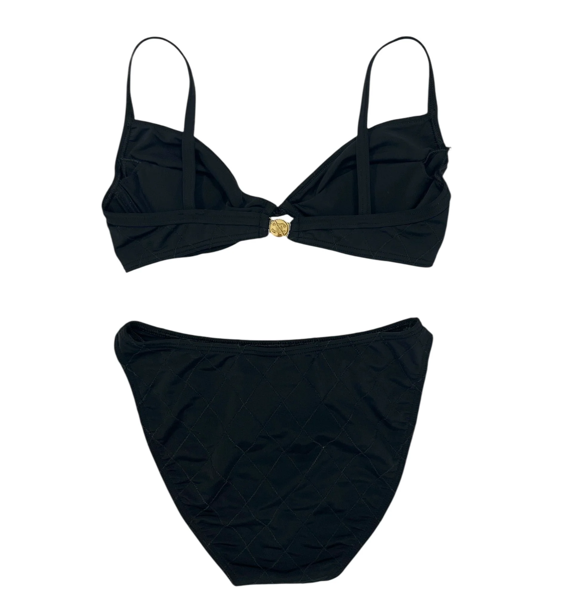 Chanel Black Quilted Logo Bikini - Image 2