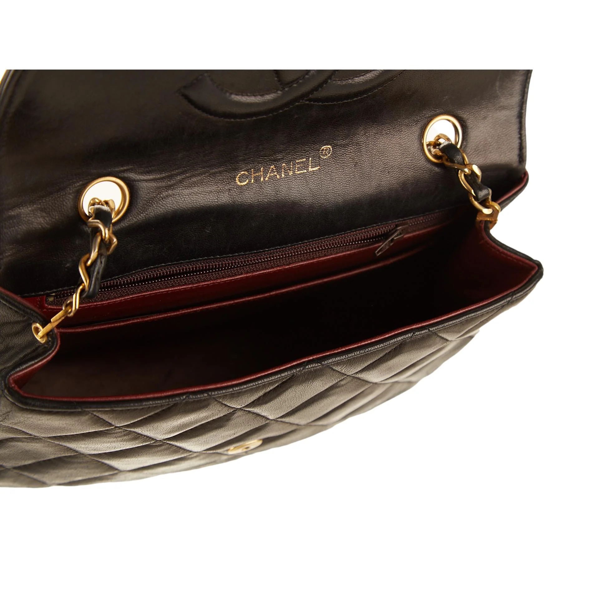 Chanel Black Quilted Logo Chain Shoulder Bag - Image 4