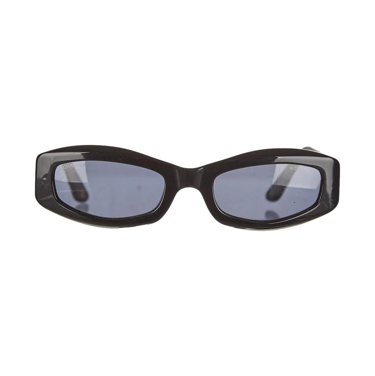 Chanel Black Quilted Logo Mini Sunglasses - Image 2