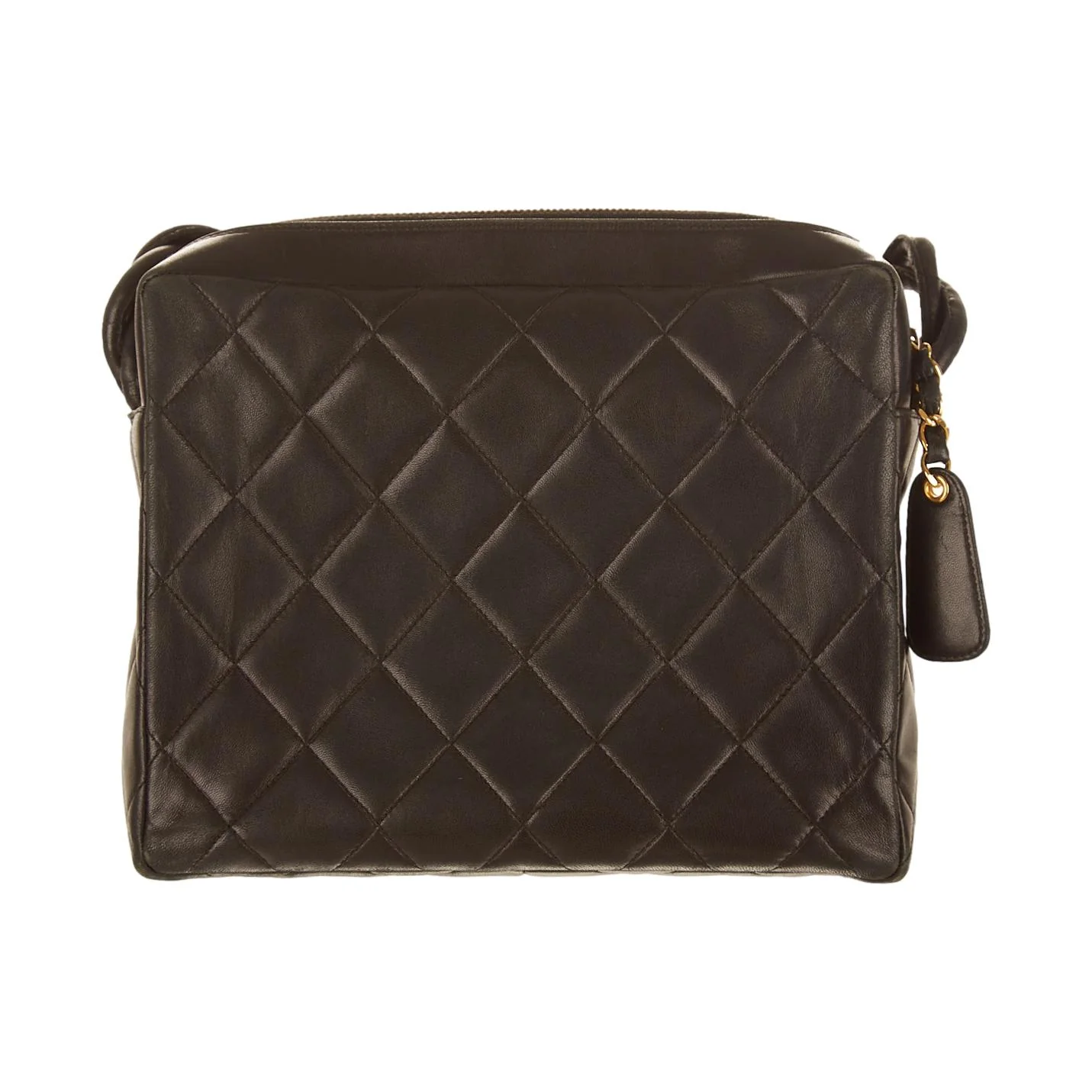 Chanel Black Quilted Logo Shoulder Bag - Image 3