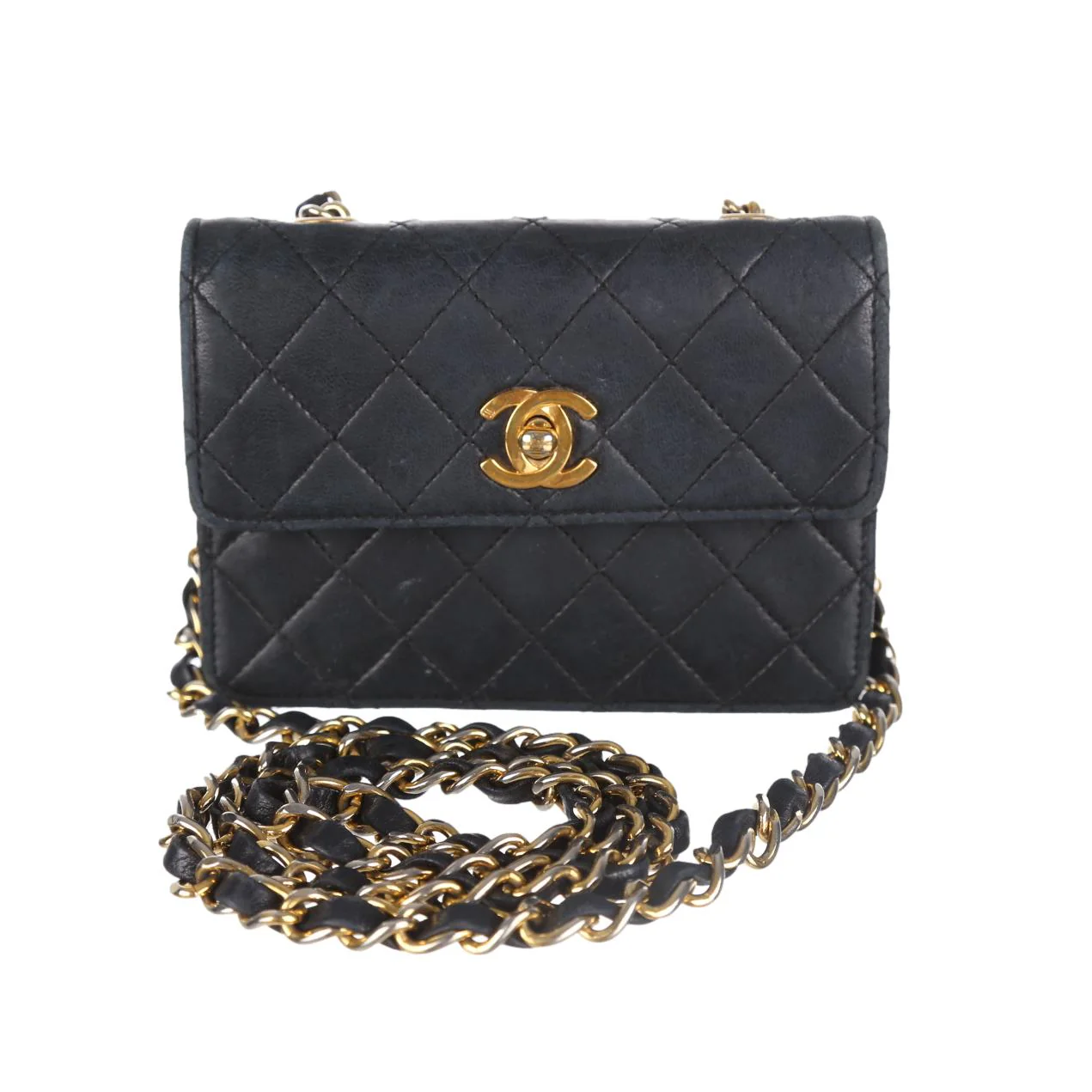 Chanel Black Quilted Mini Flap Bag - Image 2