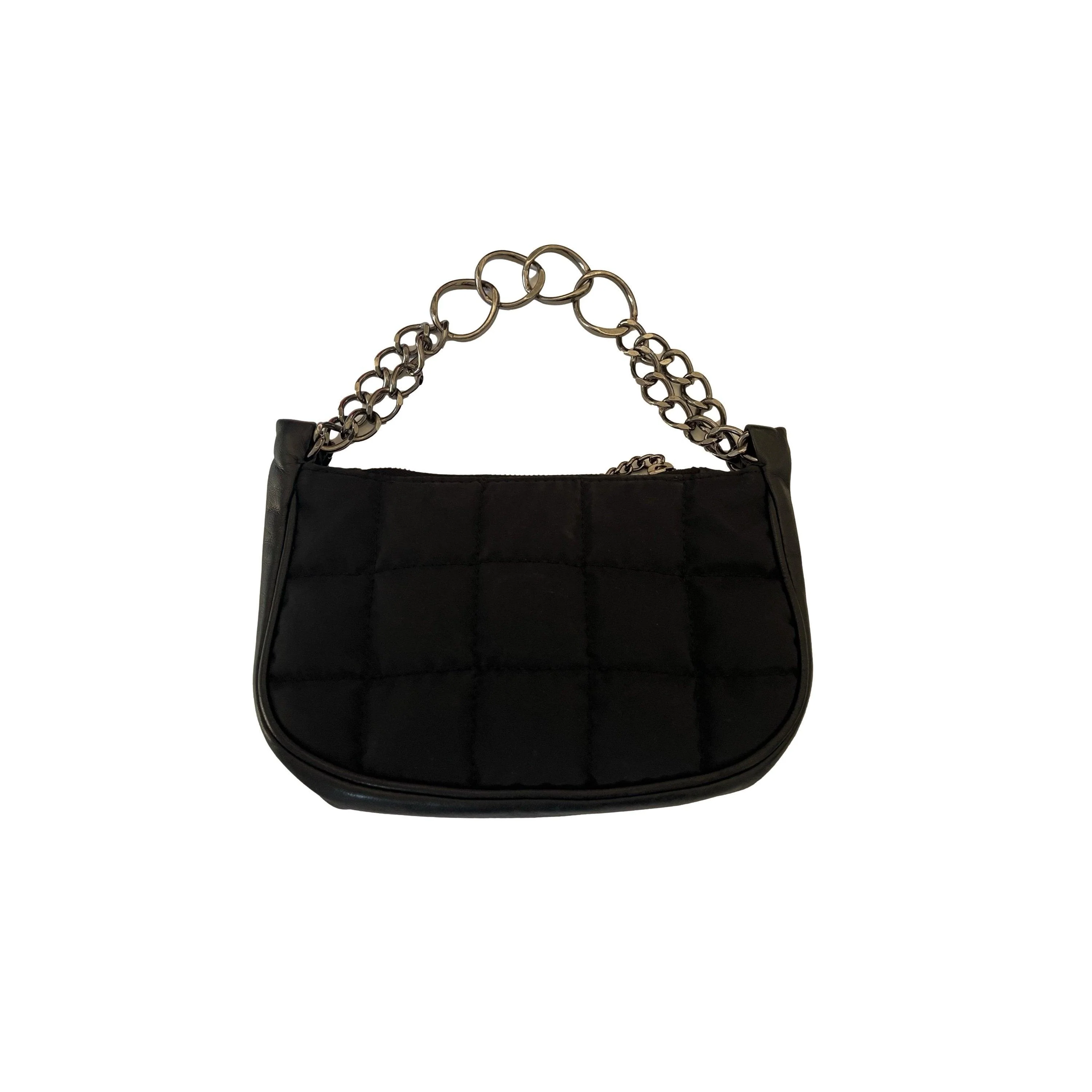 Chanel Black Quilted Mini Logo Bag - Image 2