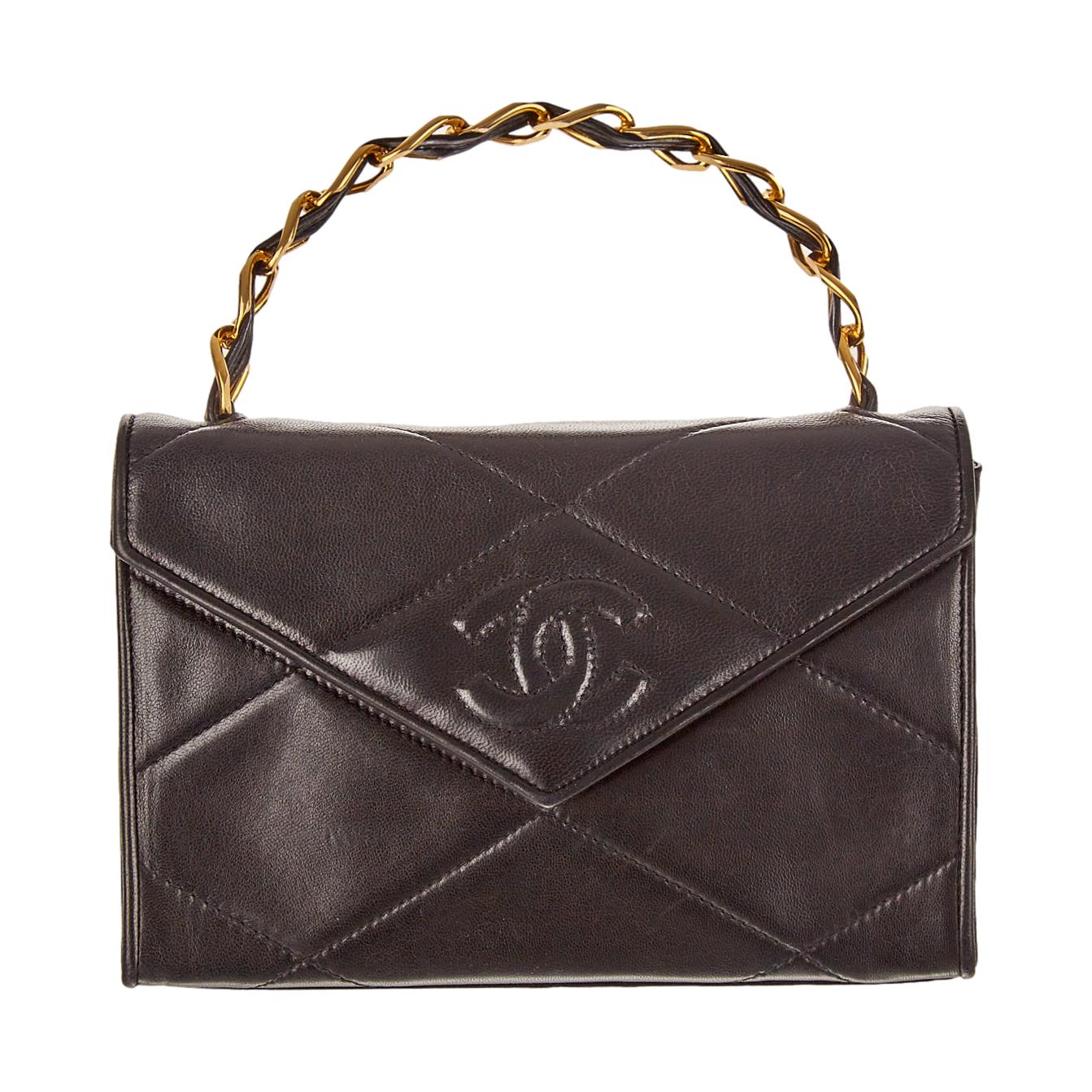 Chanel Black Quilted Mini Top Handle Bag
