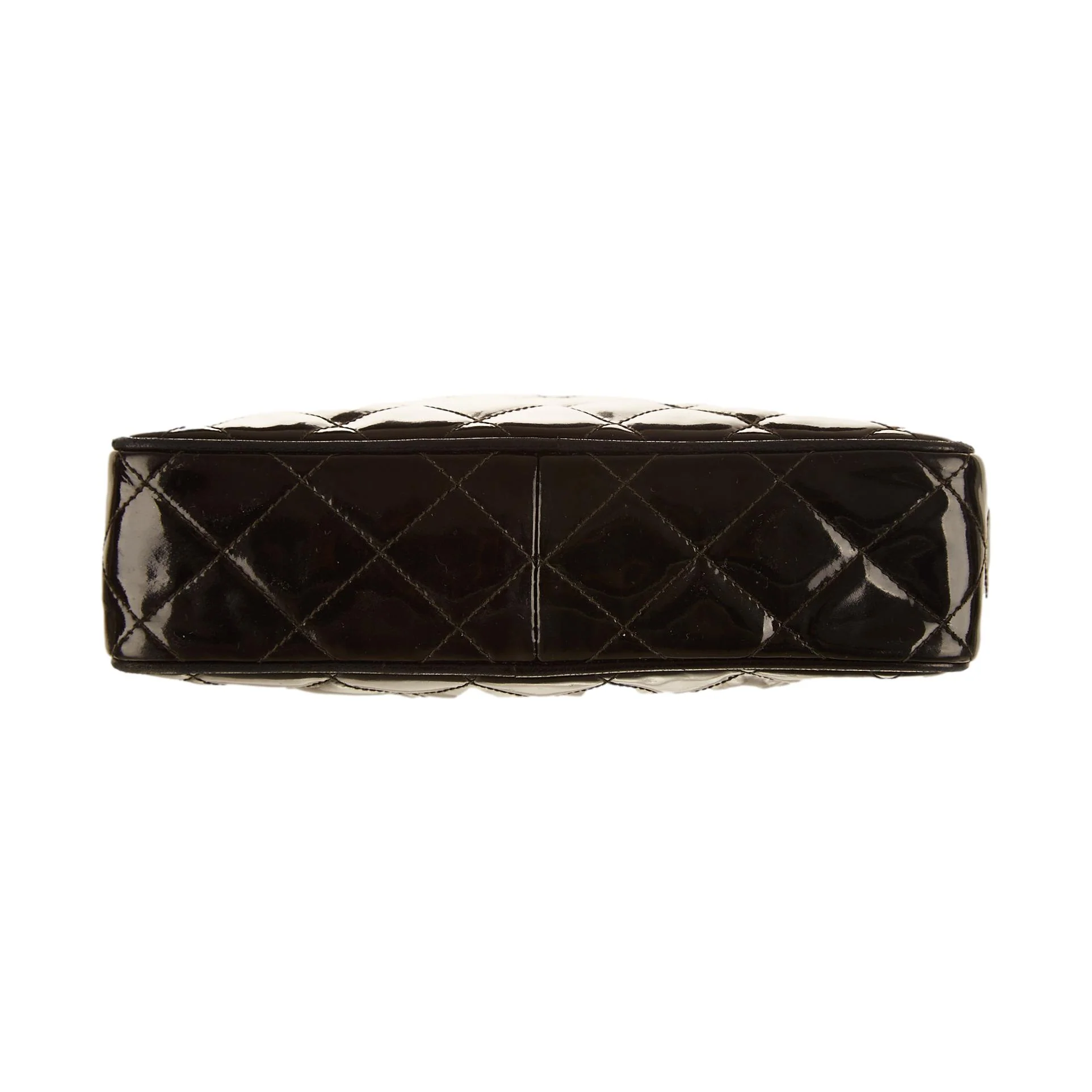 Chanel Black Quilted Patent Shoulder Bag - Image 3
