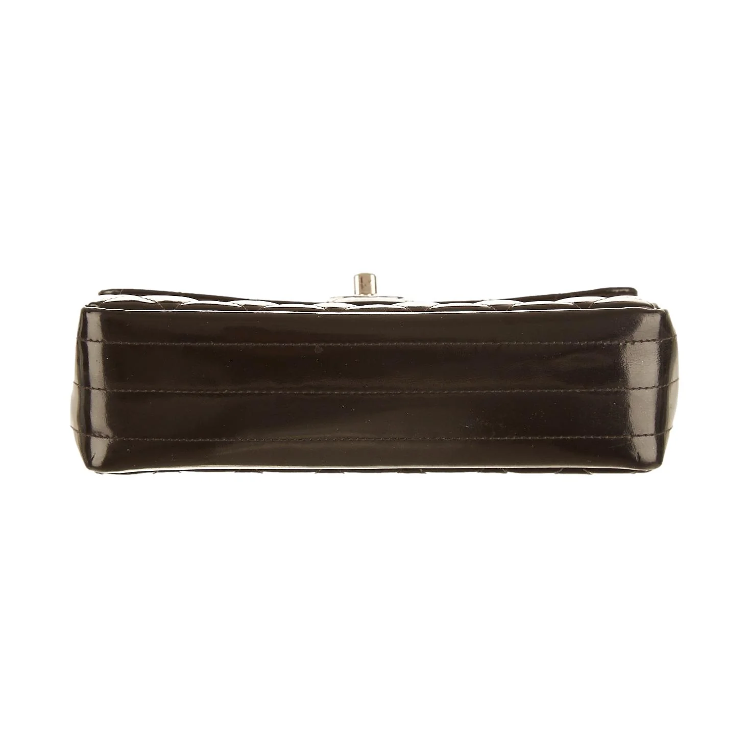Chanel Black Quilted Patent Top Handle Bag - Image 3