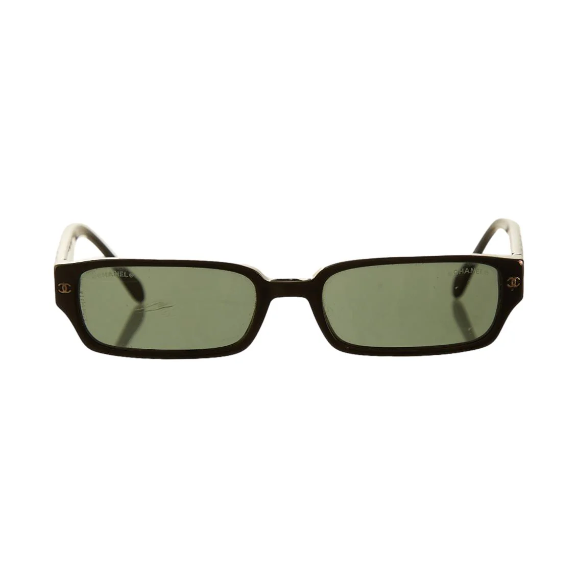 Chanel Black Quilted Rhinestone Micro Sunglasses - Image 2