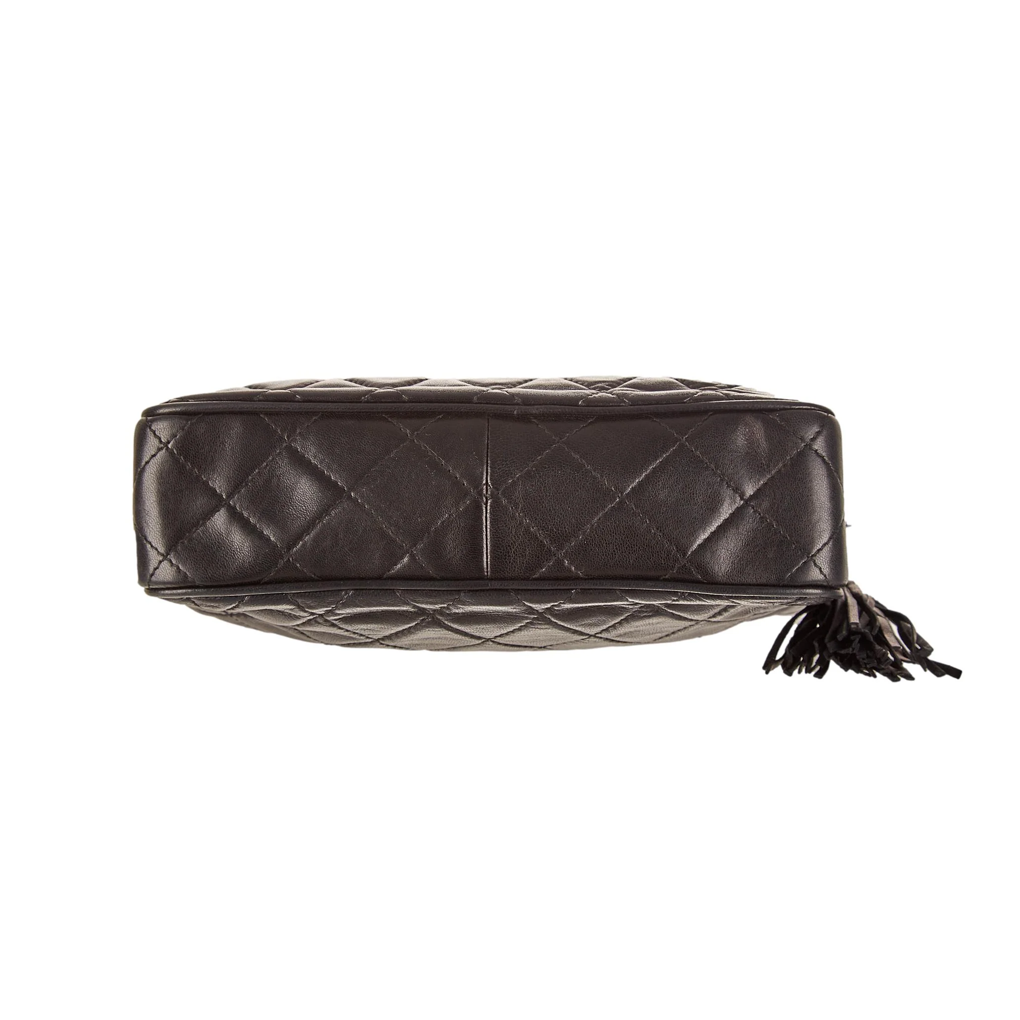 Chanel Black Quilted Tassel Shoulder Bag - Image 3