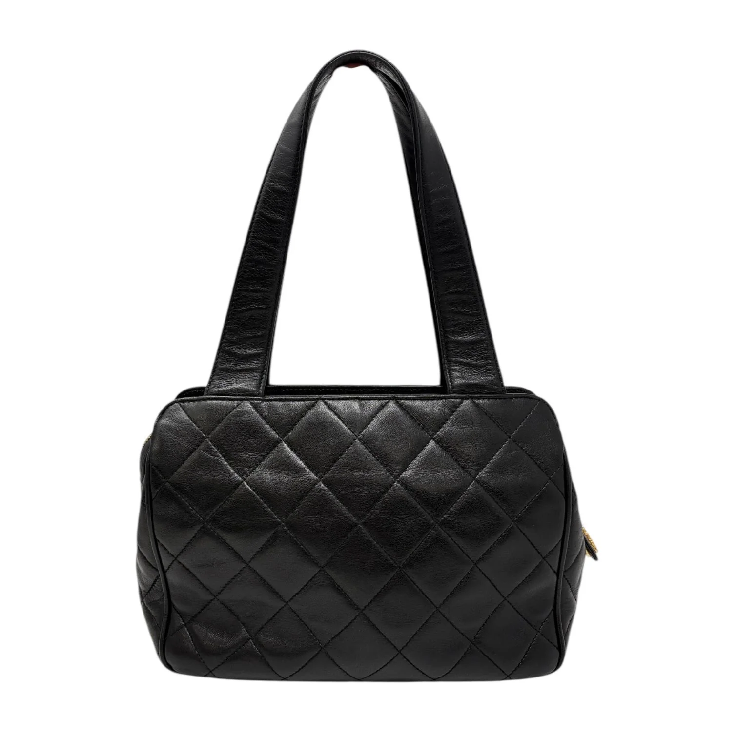 Chanel Black Quilted Top Handle Bag - Image 2