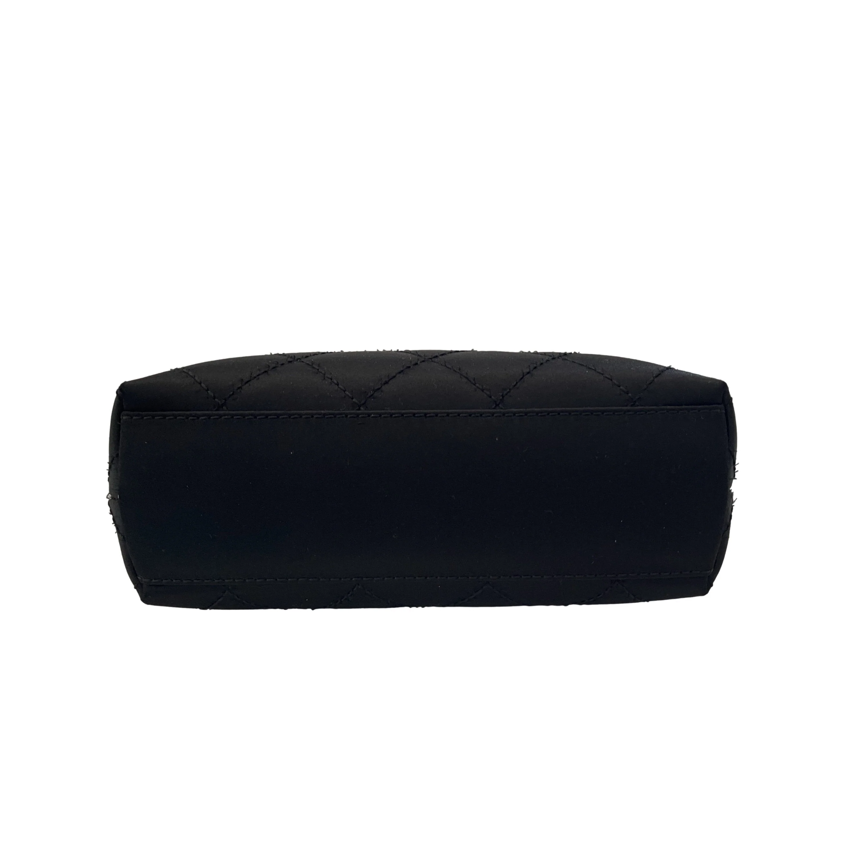 Chanel Black Quilted Wood Mini Bag - Image 3