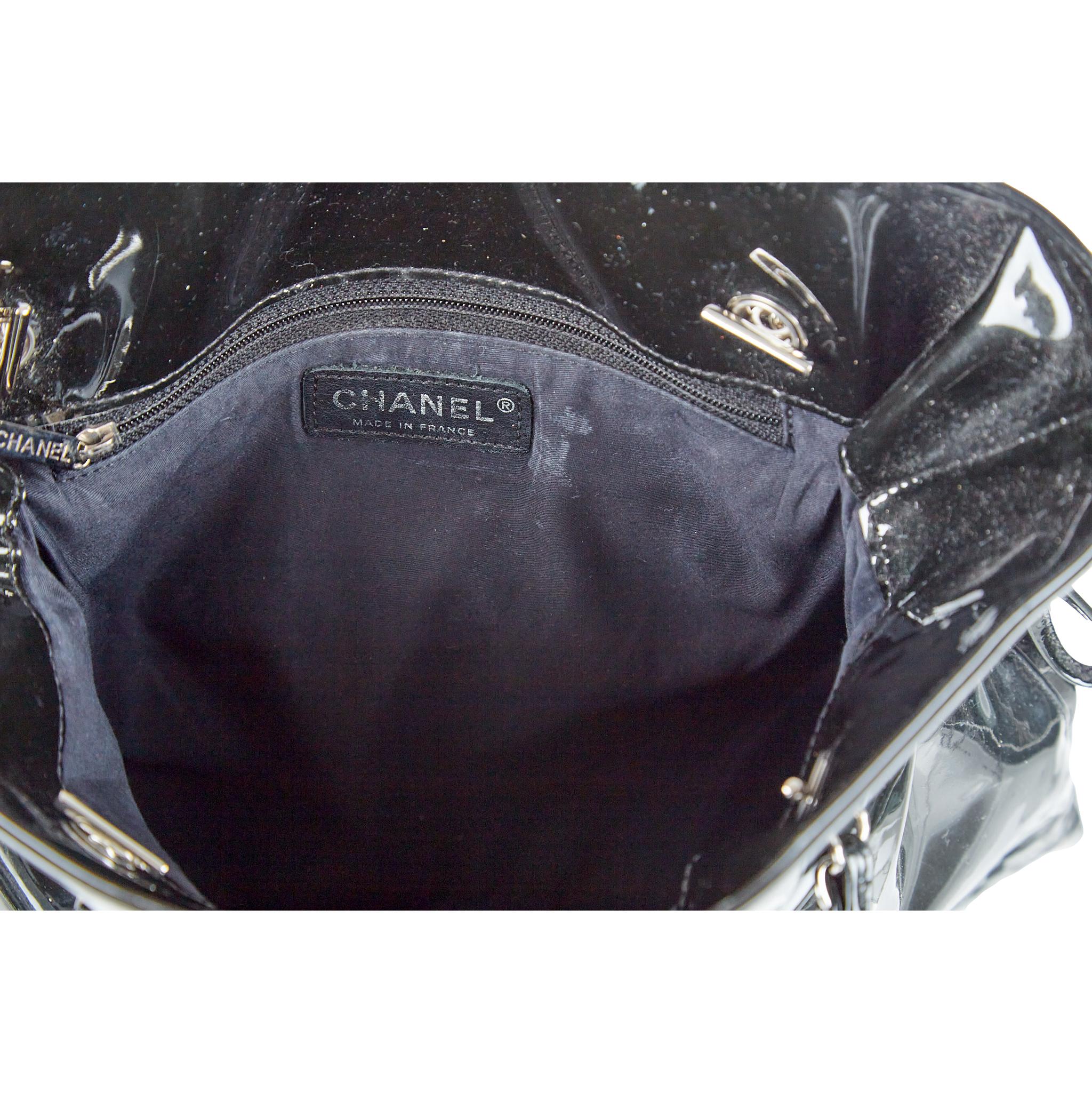 Chanel Black Rhinestone Logo Chain Shoulder Bag - Image 4
