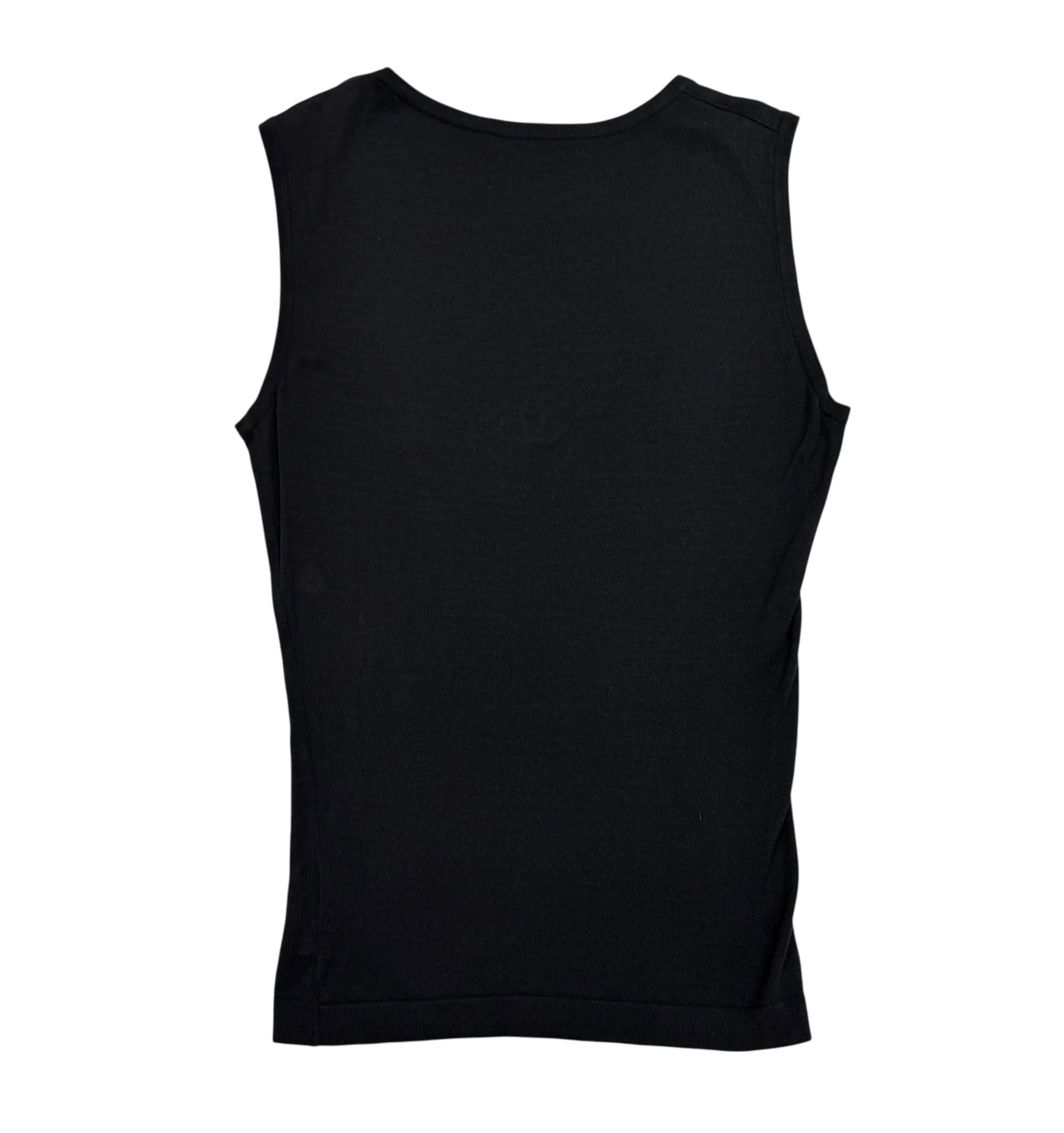Chanel Black Jumbo Logo Tank - Image 2
