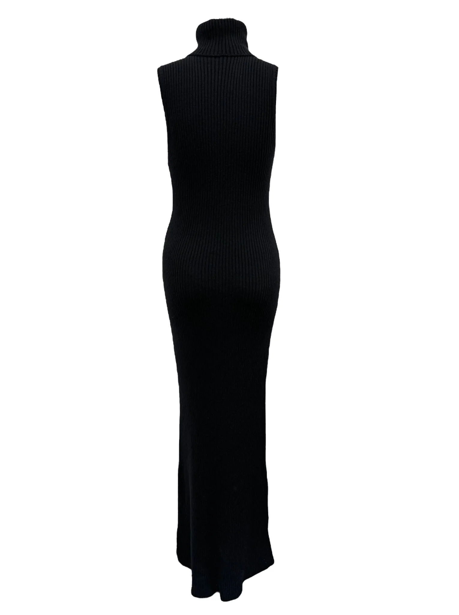 Chanel Black Ribbed Maxi Dress - Image 2