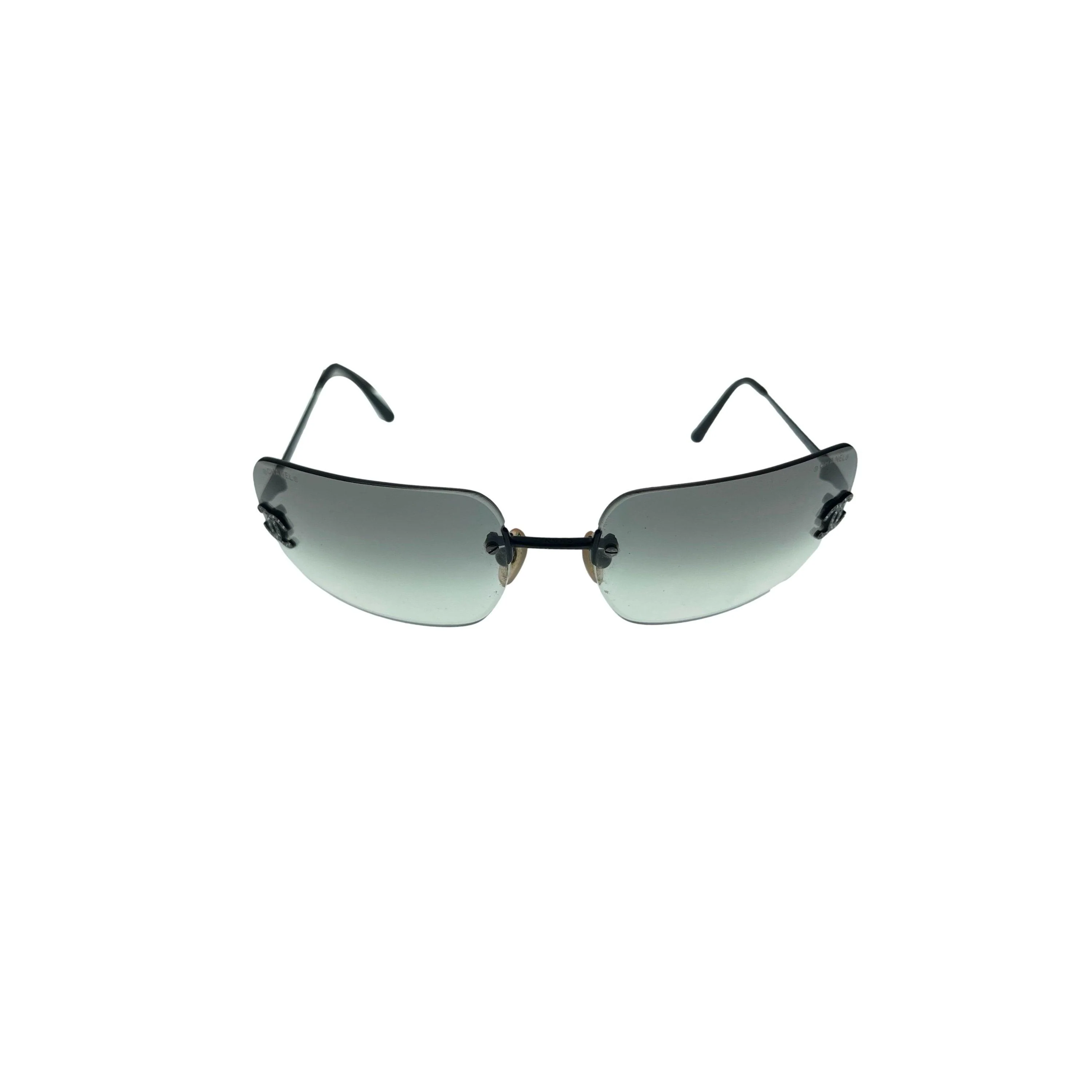 Chanel Black Rimless Sunglasses