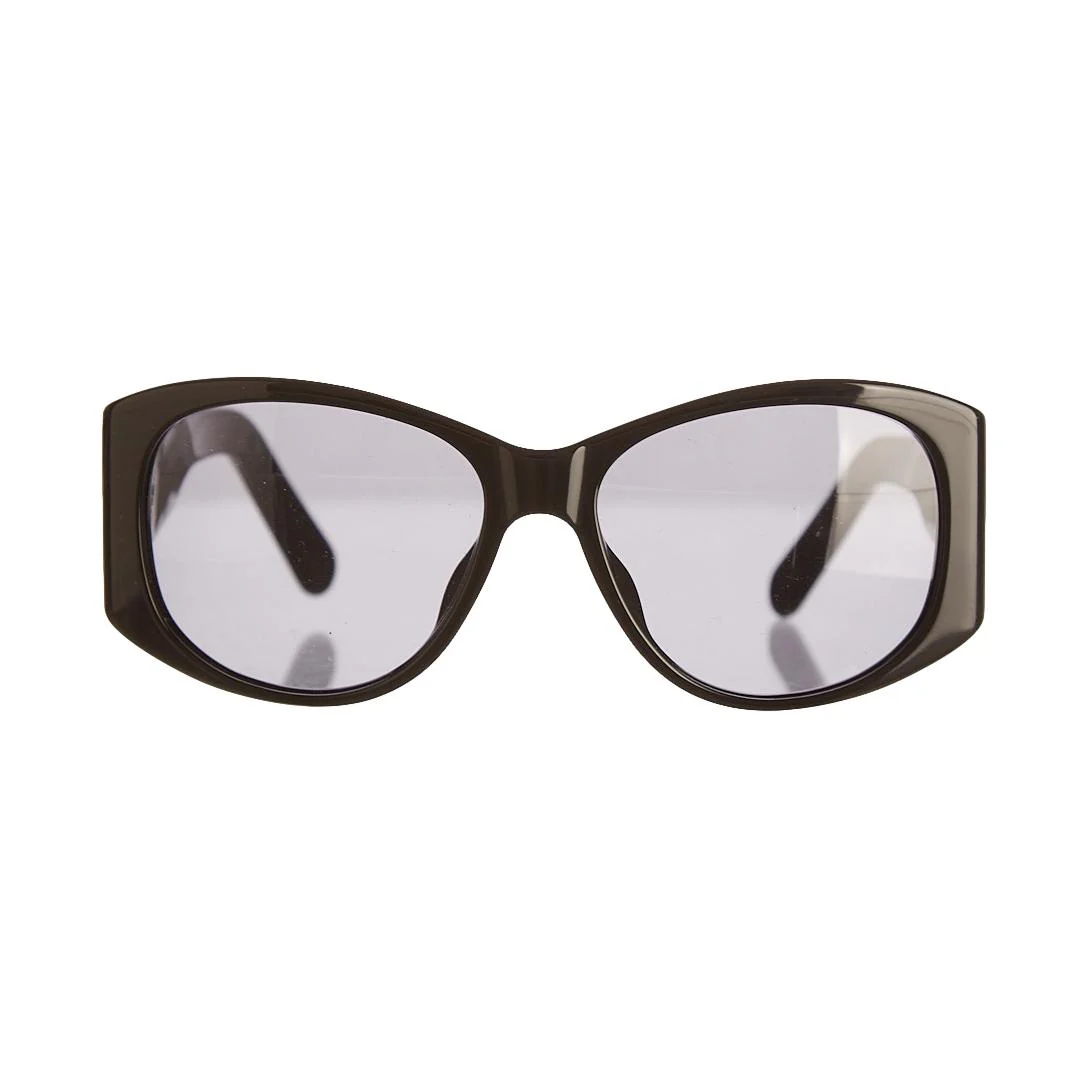 Chanel Black Round Logo Sunglasses - Image 2