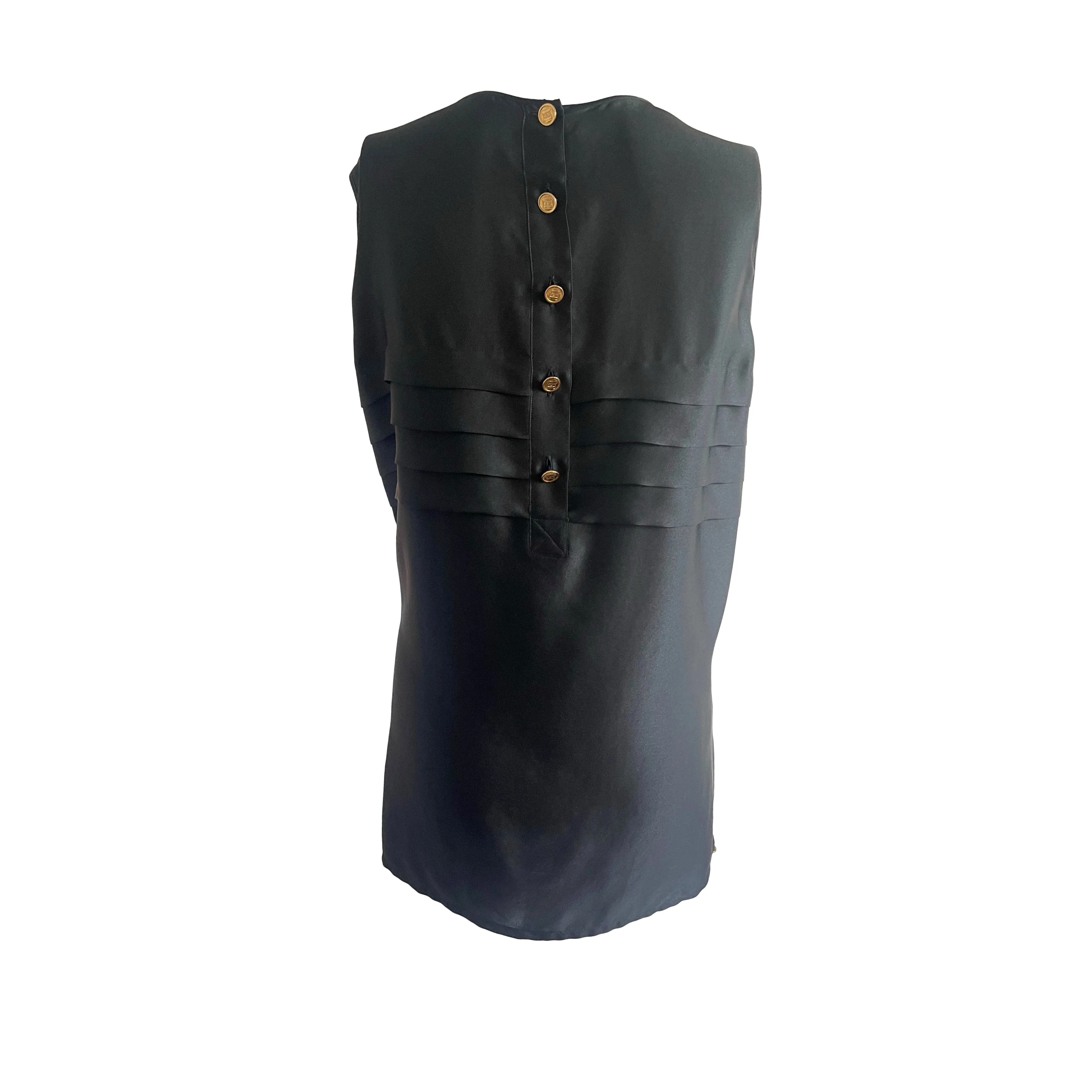 Chanel Black Silk Tank Top 💰 - Image 2