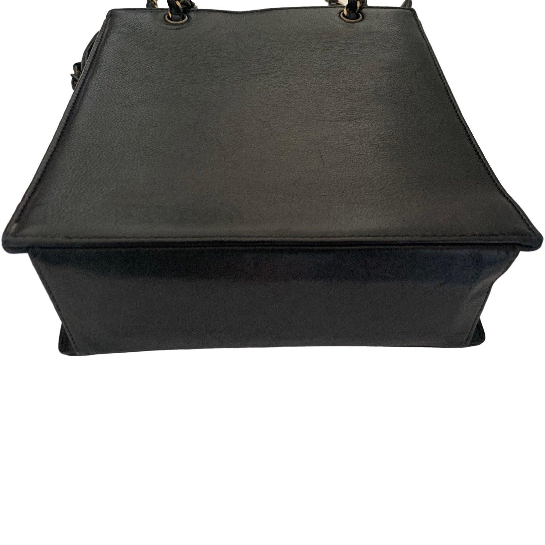 Chanel Black Small Caviar Chain Bag - Image 6