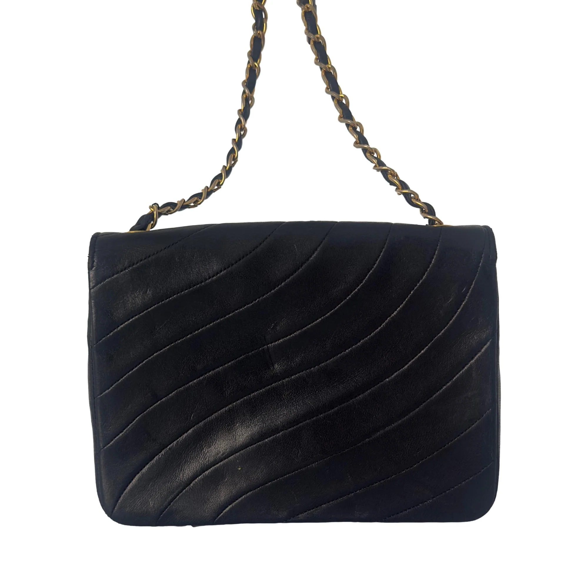 Chanel Black Spiral Quilted Lambskin Flap Bag - Image 2