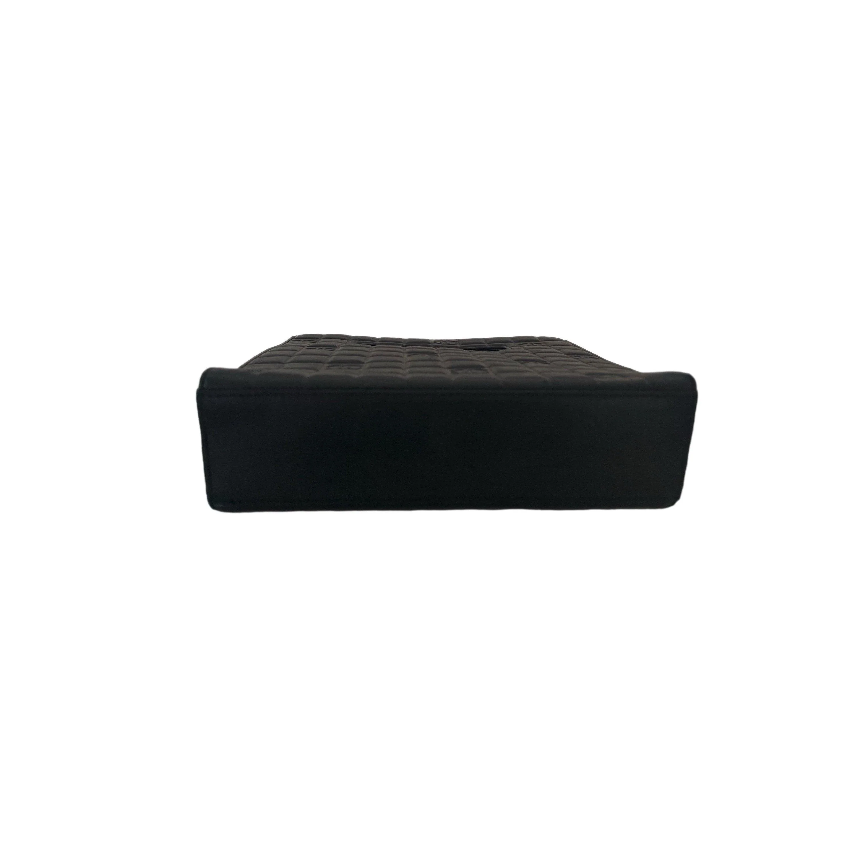 Chanel Black Square Quilt Leather Two Way Bag - Image 5