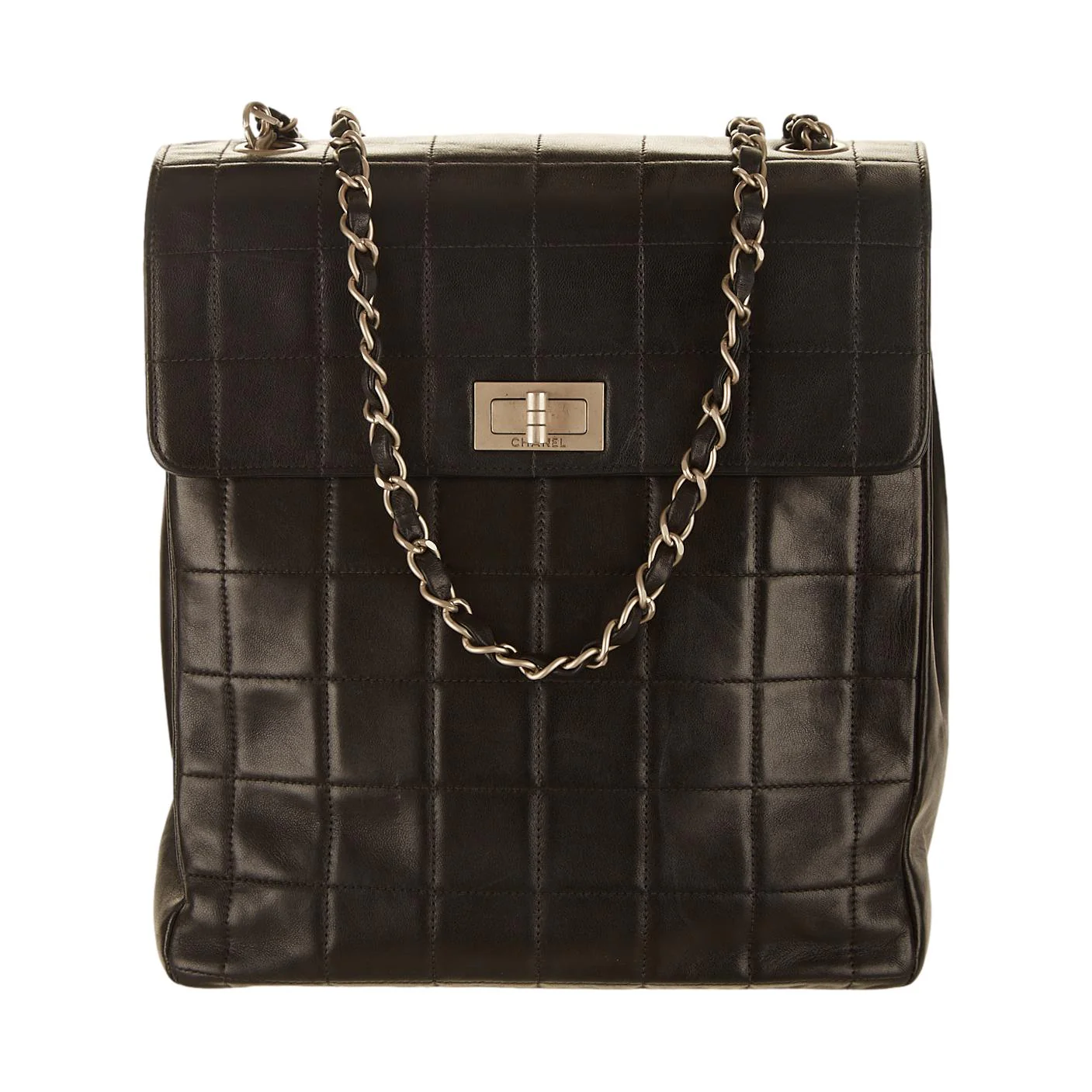 Chanel Black Square Quilted Chain Shoulder Bag