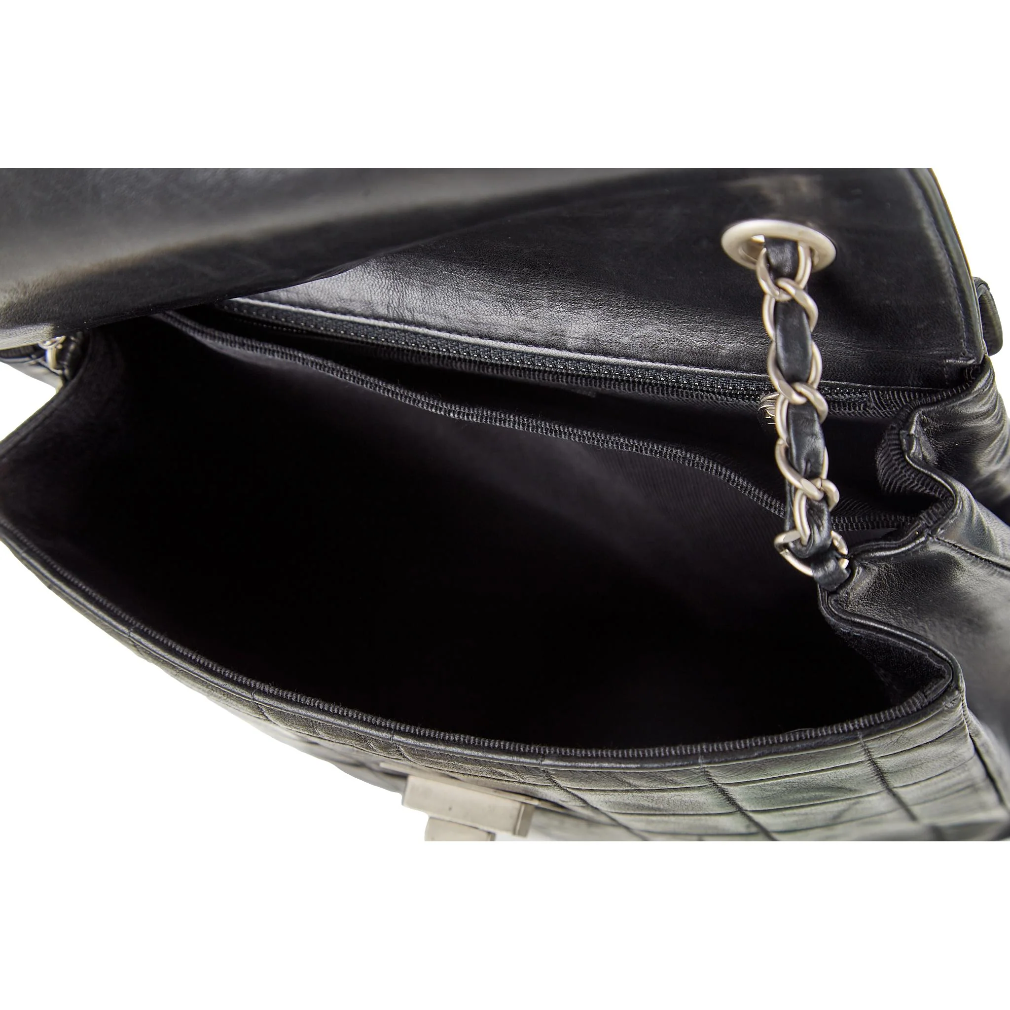 Chanel Black Square Quilted Chain Shoulder Bag - Image 5