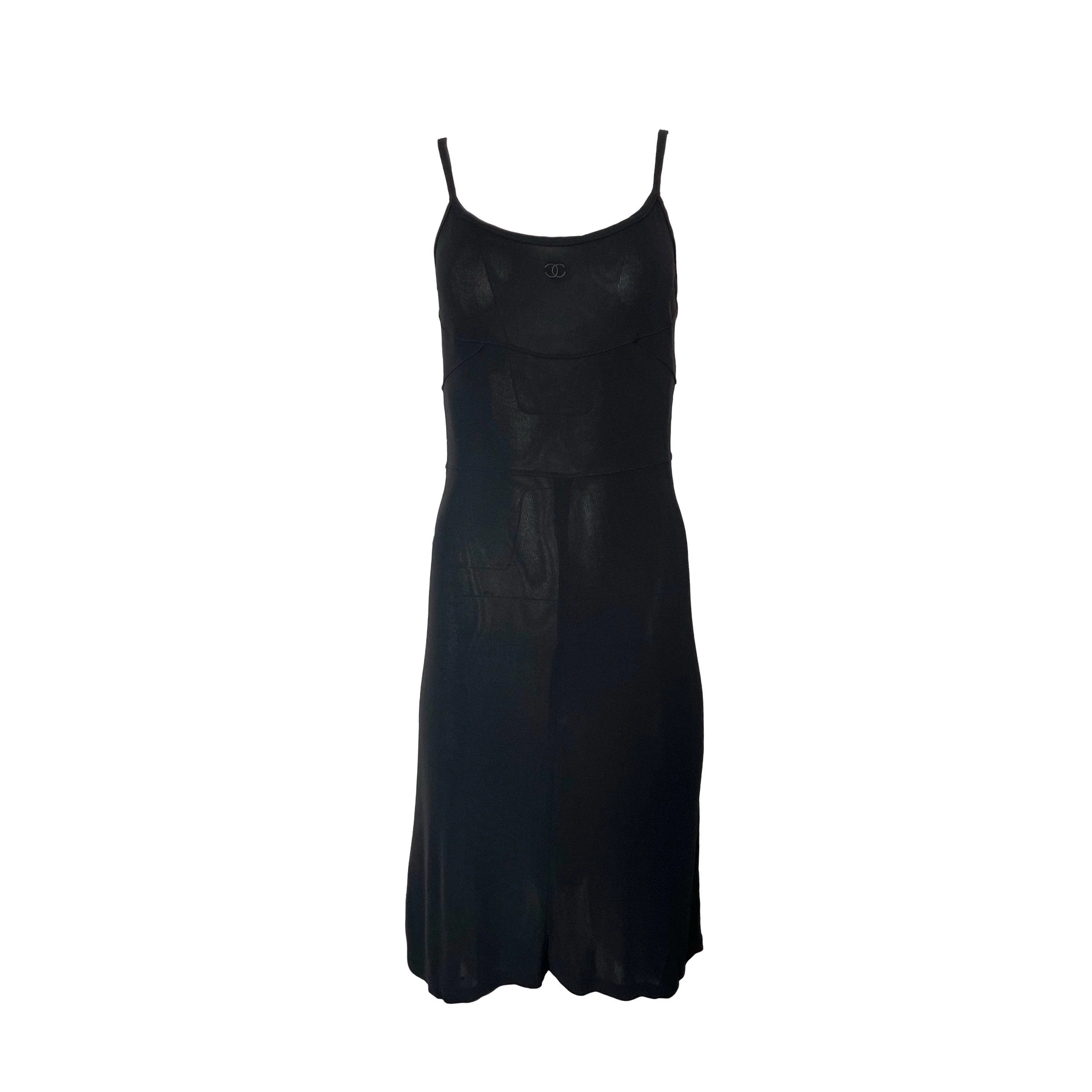 Chanel Black Stretch Tank Dress