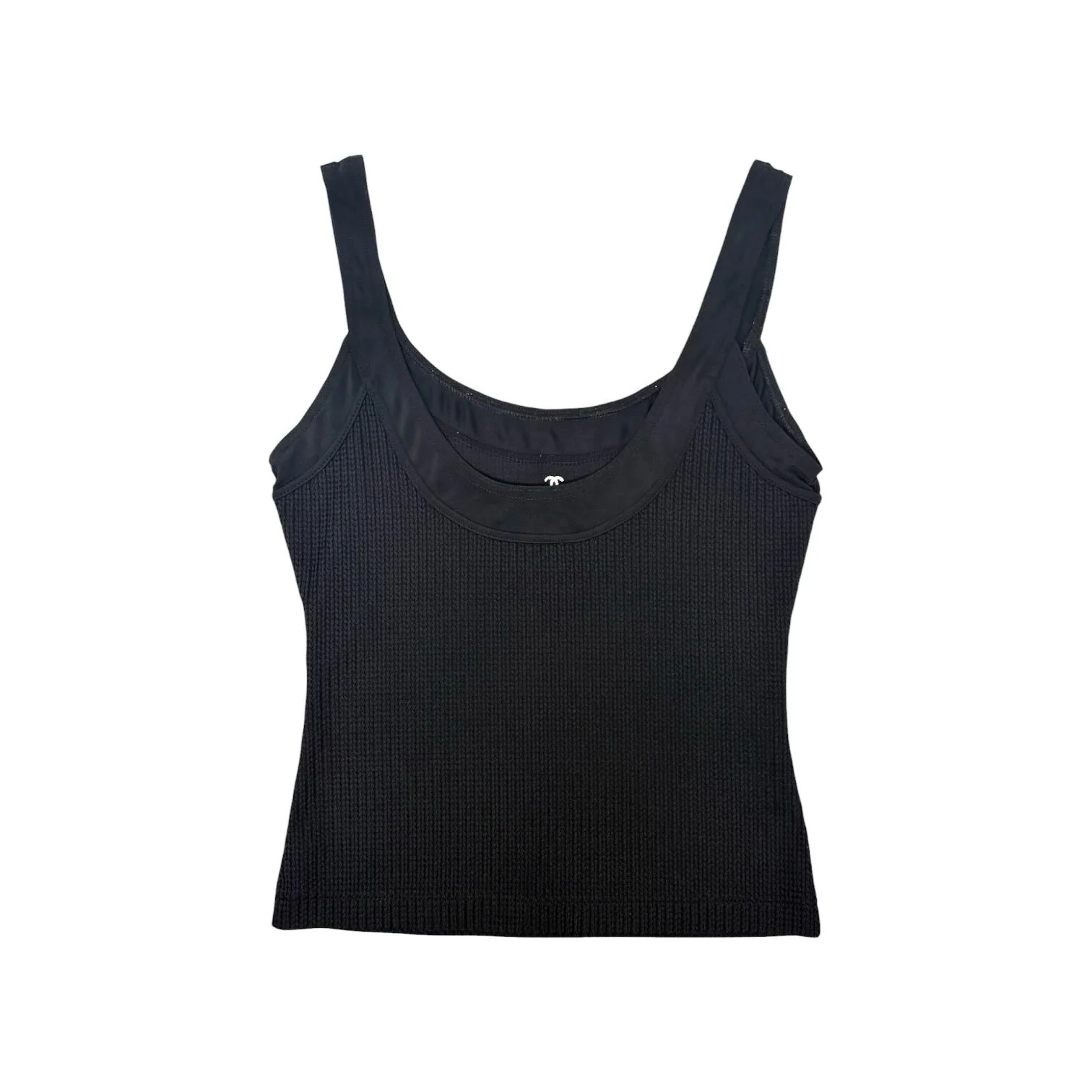 Chanel Black Stretch Tank Top - Image 2