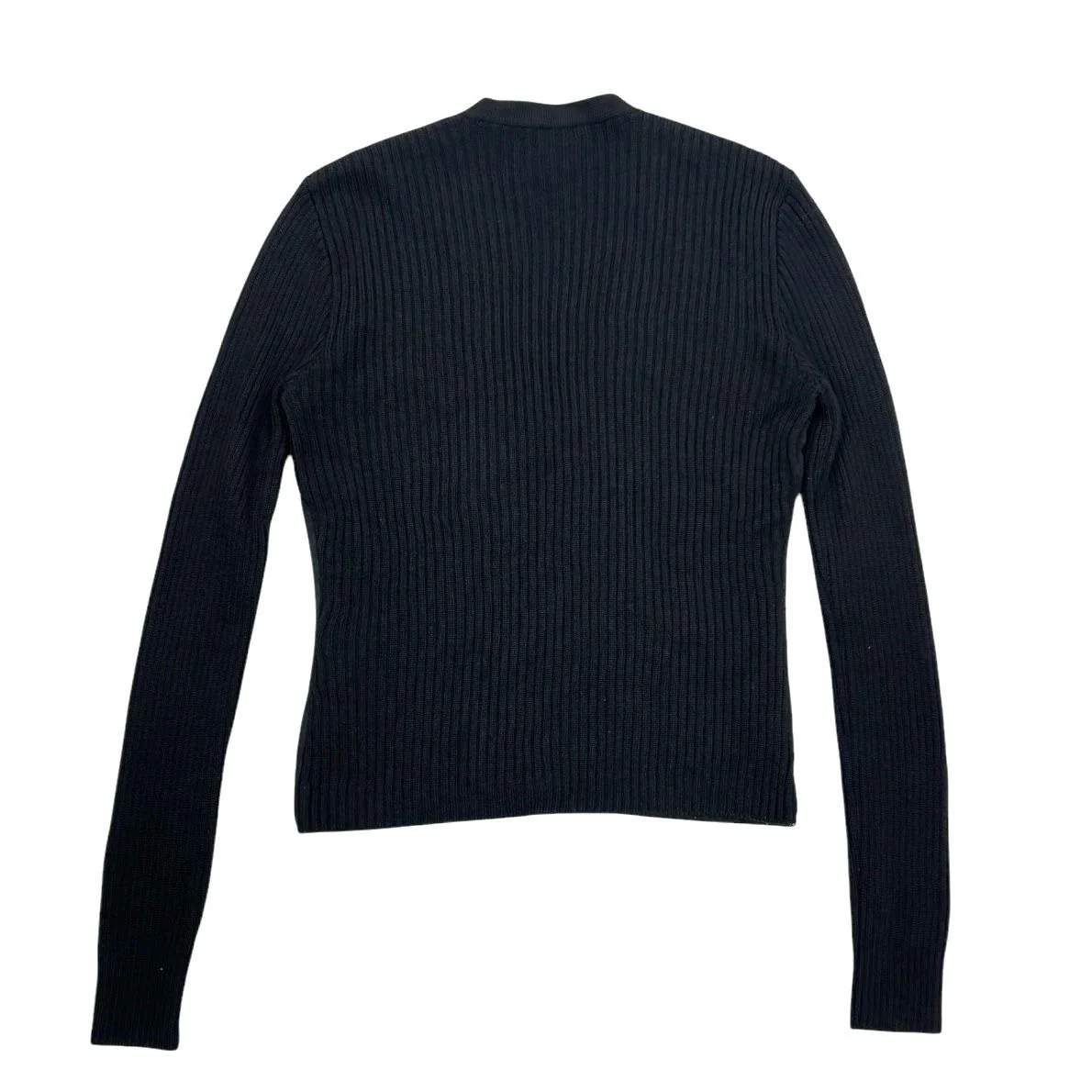 Chanel Black Suede + Cashmere Cardigan - Image 2