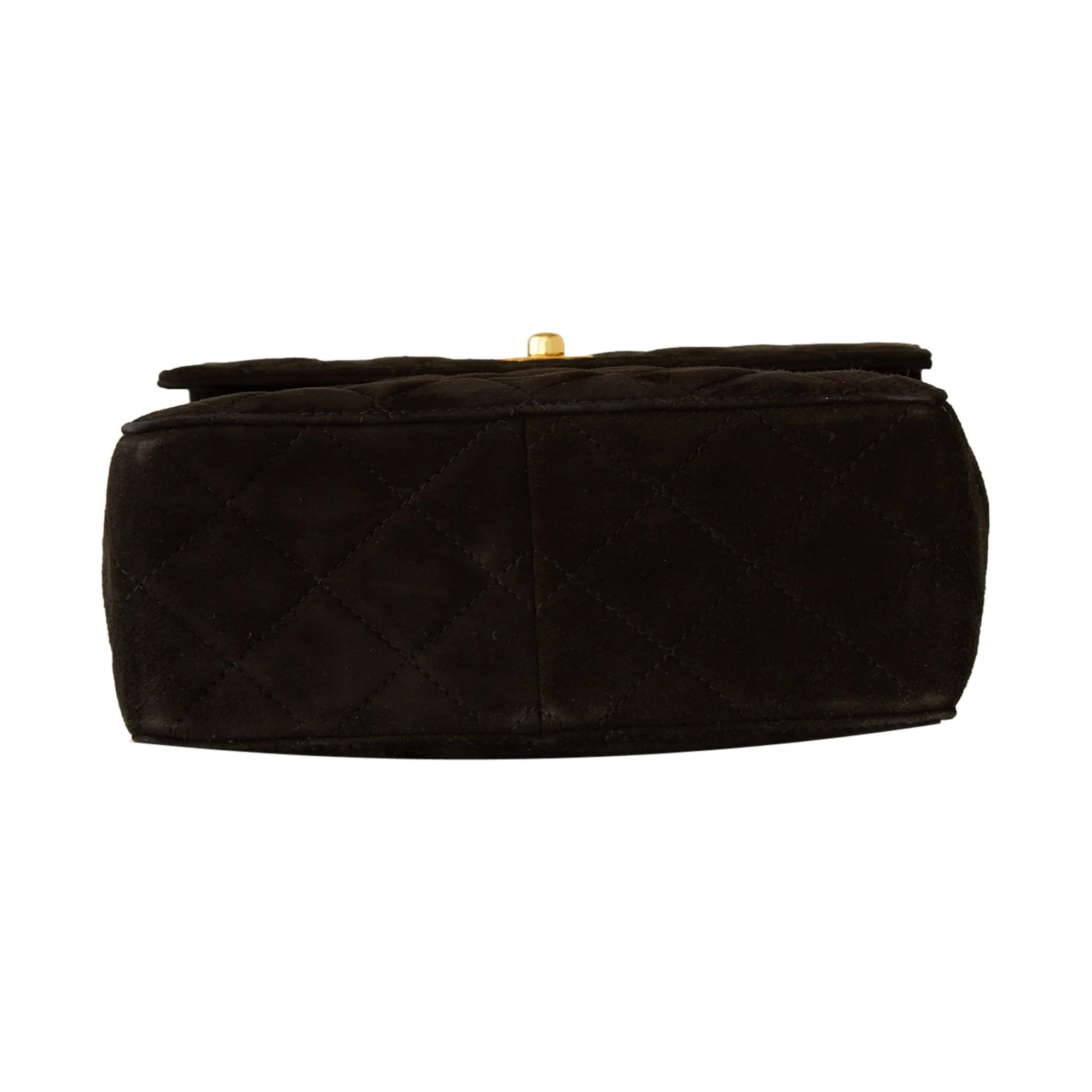 Chanel Black Suede Mini Turnlock Bag - Image 3