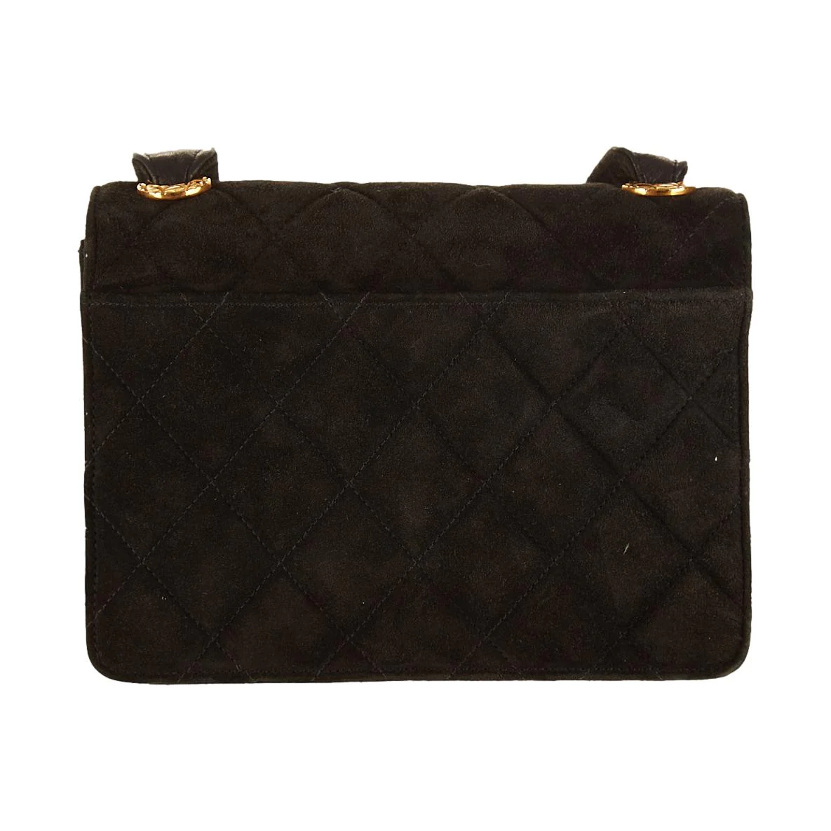 Chanel Black Suede Shoulder Bag - Image 3