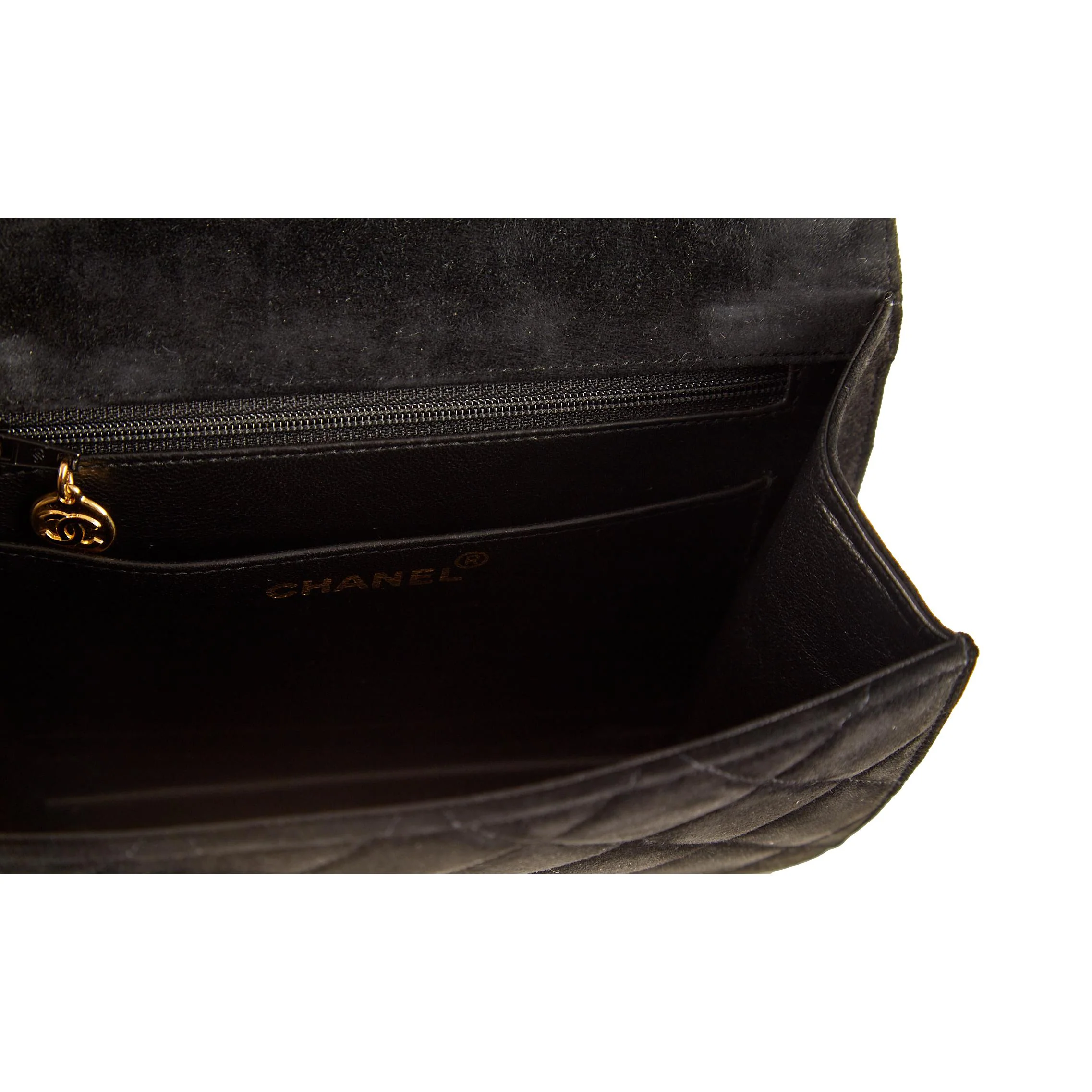 Chanel Black Suede Shoulder Bag - Image 5