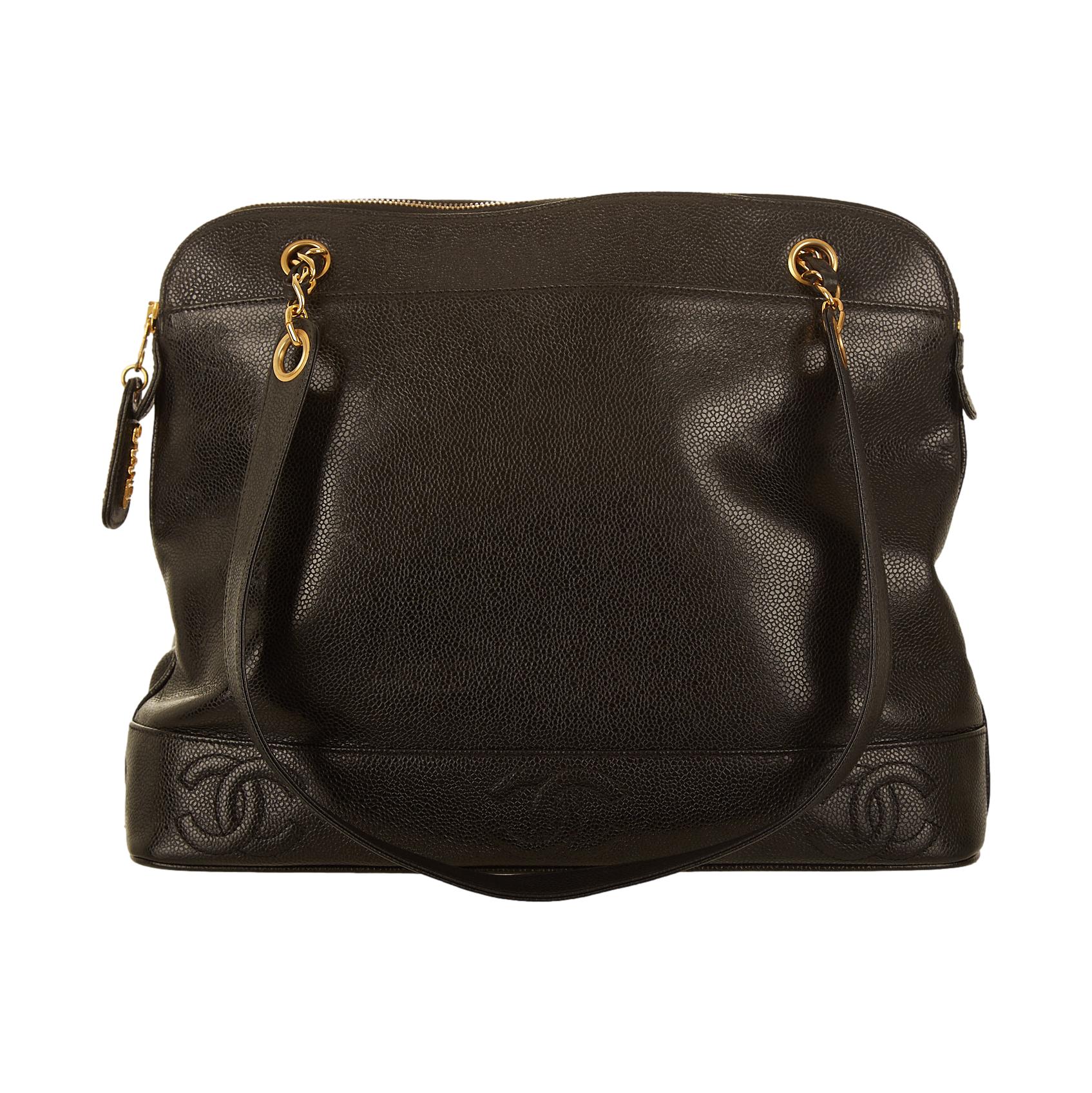 Chanel Black Triple Logo Chain Shoulder Bag - Image 2