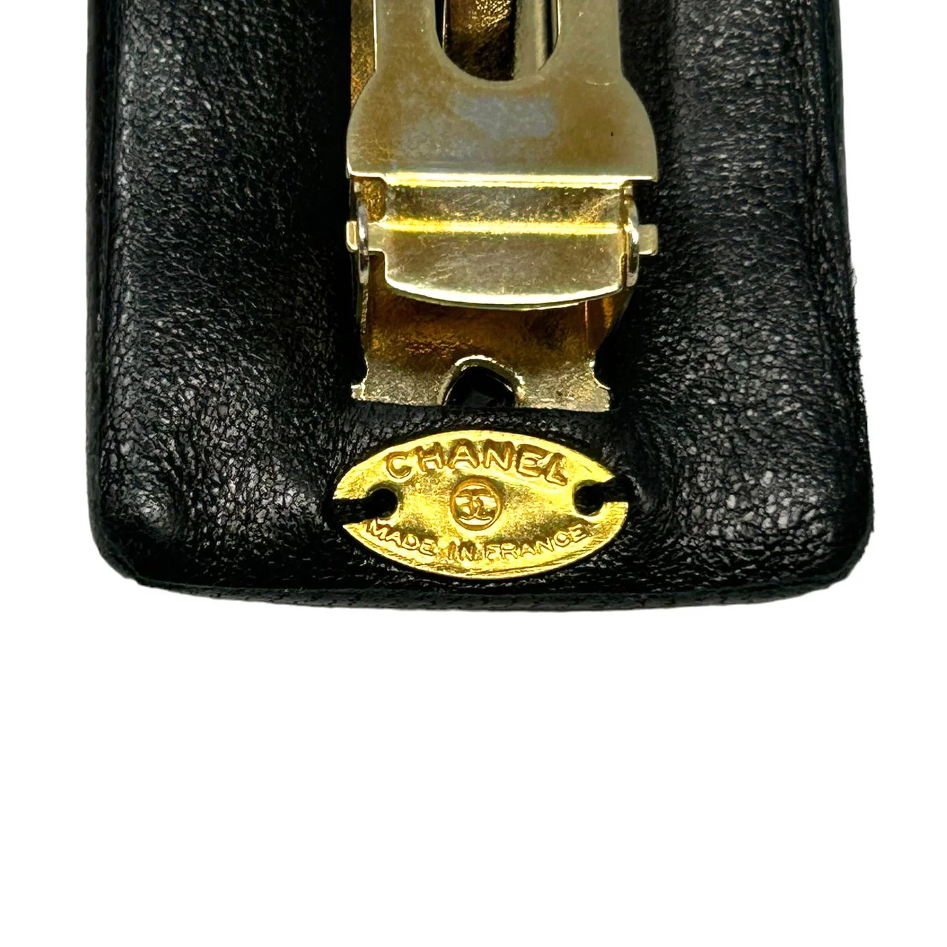 Chanel Black Turn Lock Hair Clip - Image 3