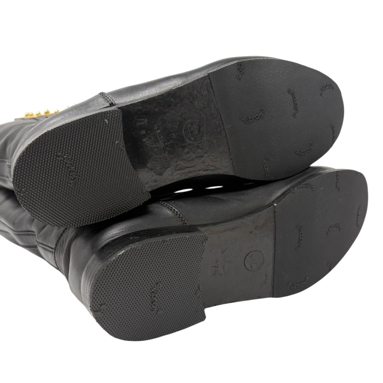 Chanel Black Turn-lock Logo Riding Boots - Image 6