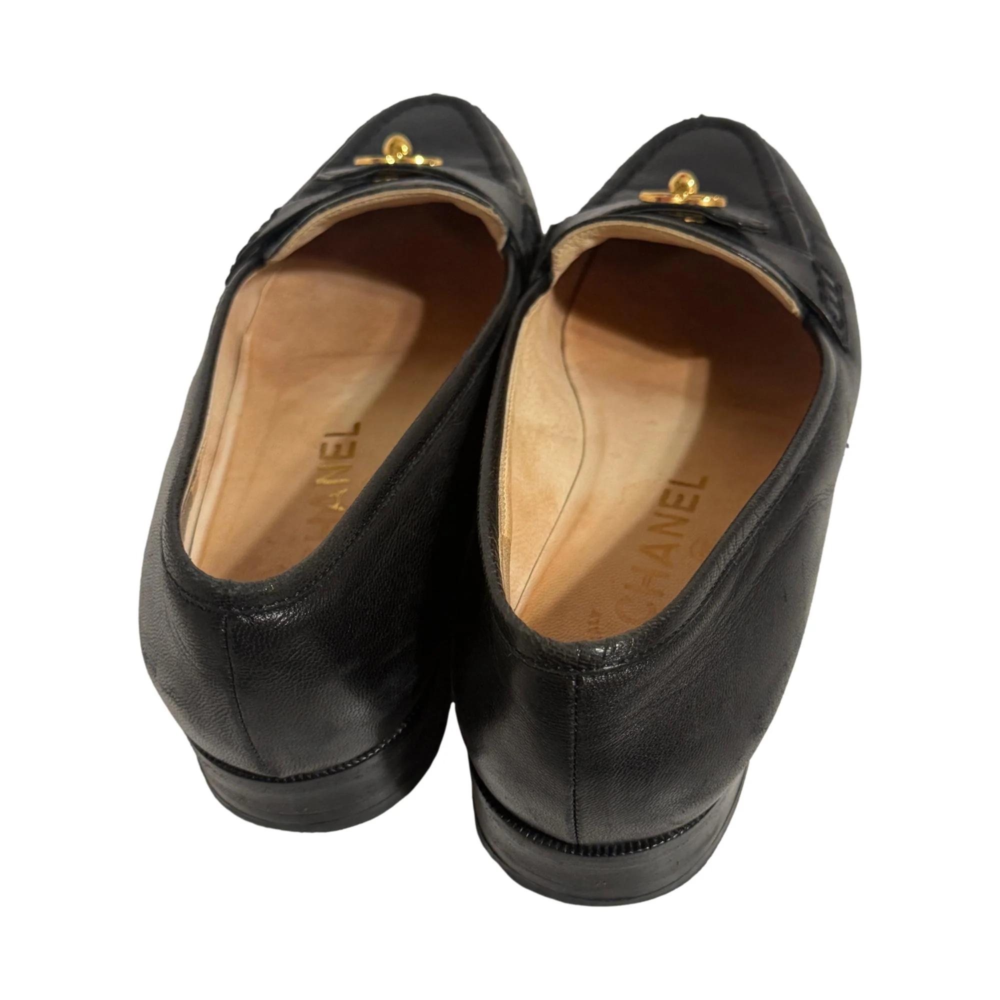 Chanel Black Turnlock Loafers - Image 4