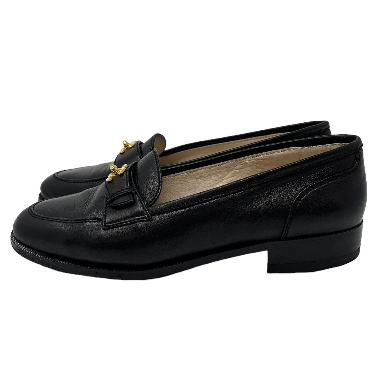 Chanel Black Turnlock Loafers - Image 3