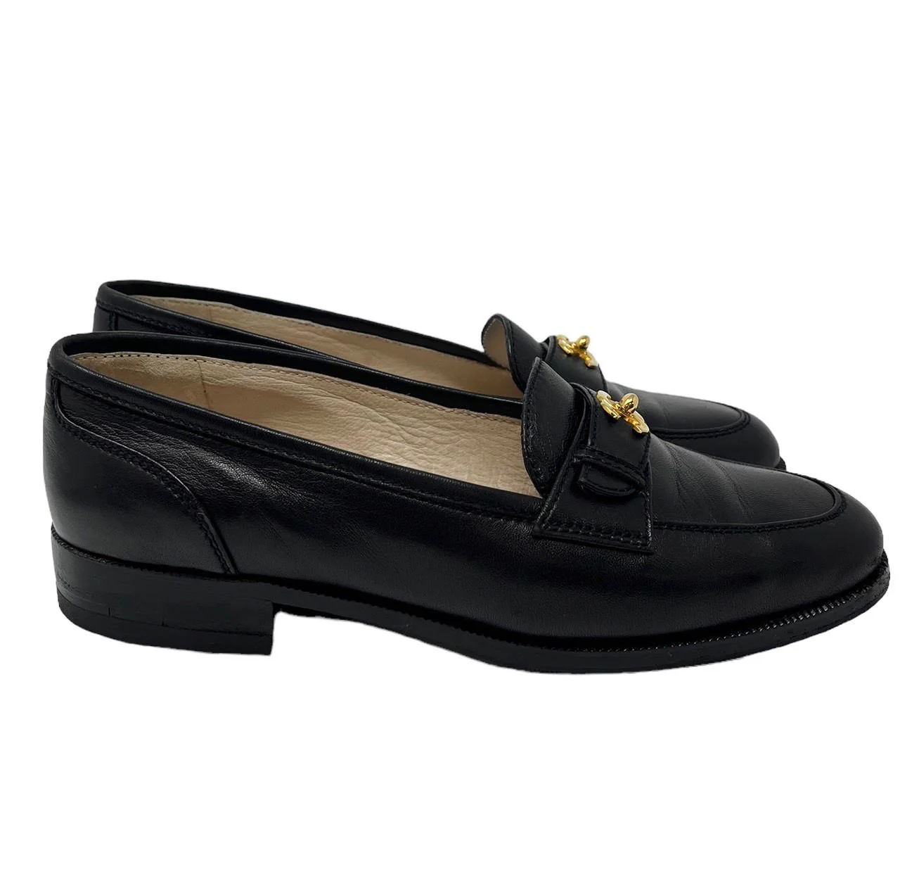 Chanel Black Turnlock Loafers - Image 4