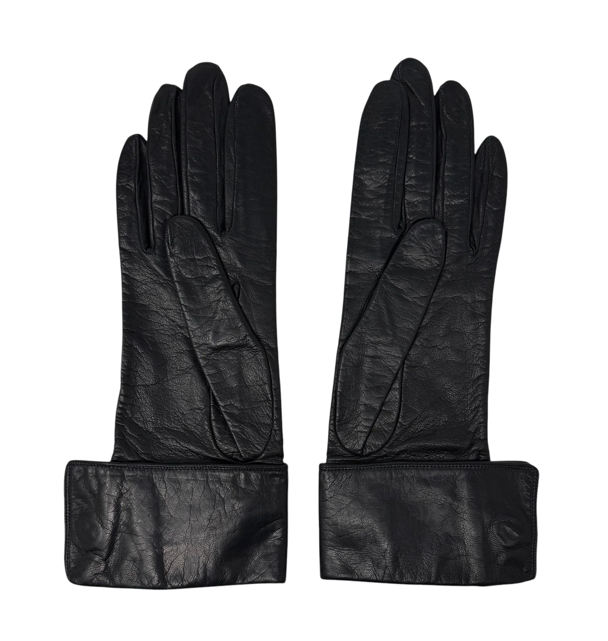 Chanel Black Turnlock Logo Gloves - Image 2