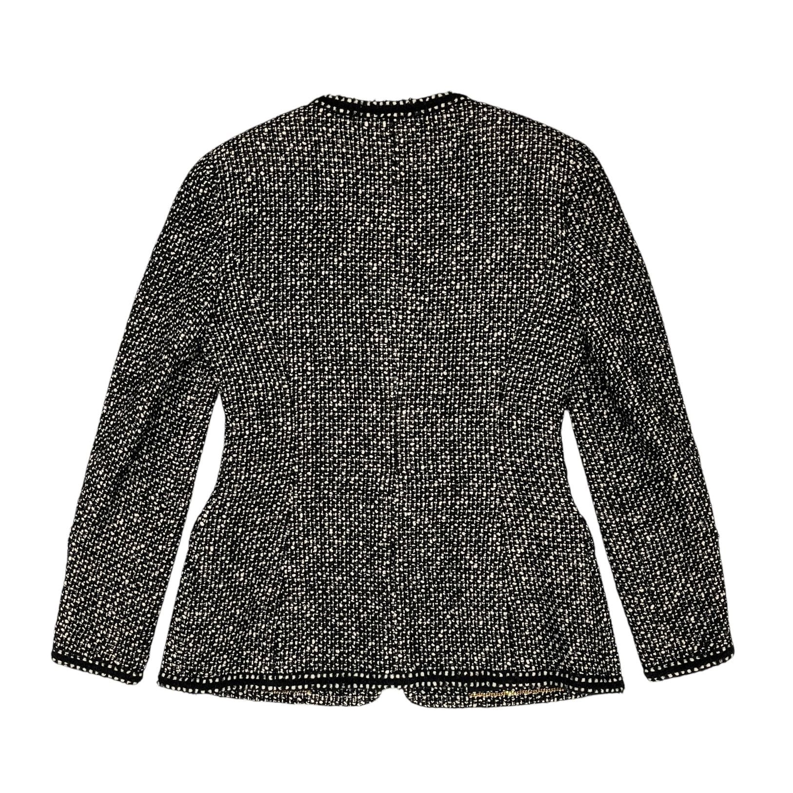 Chanel Black + White Tweed Logo B - Image 2