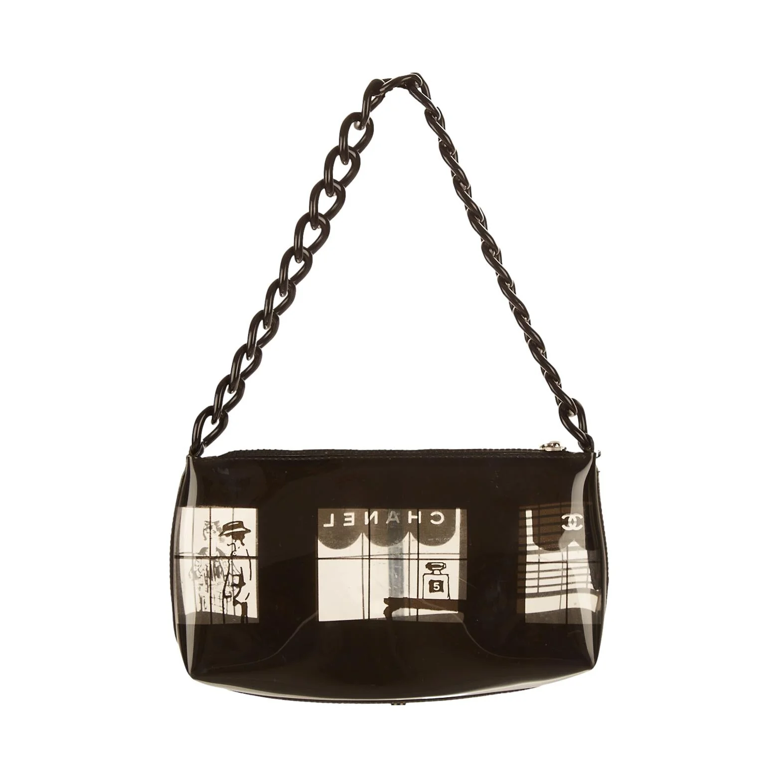 Chanel Black 'Windows' Chain Shoulder Bag - Image 2