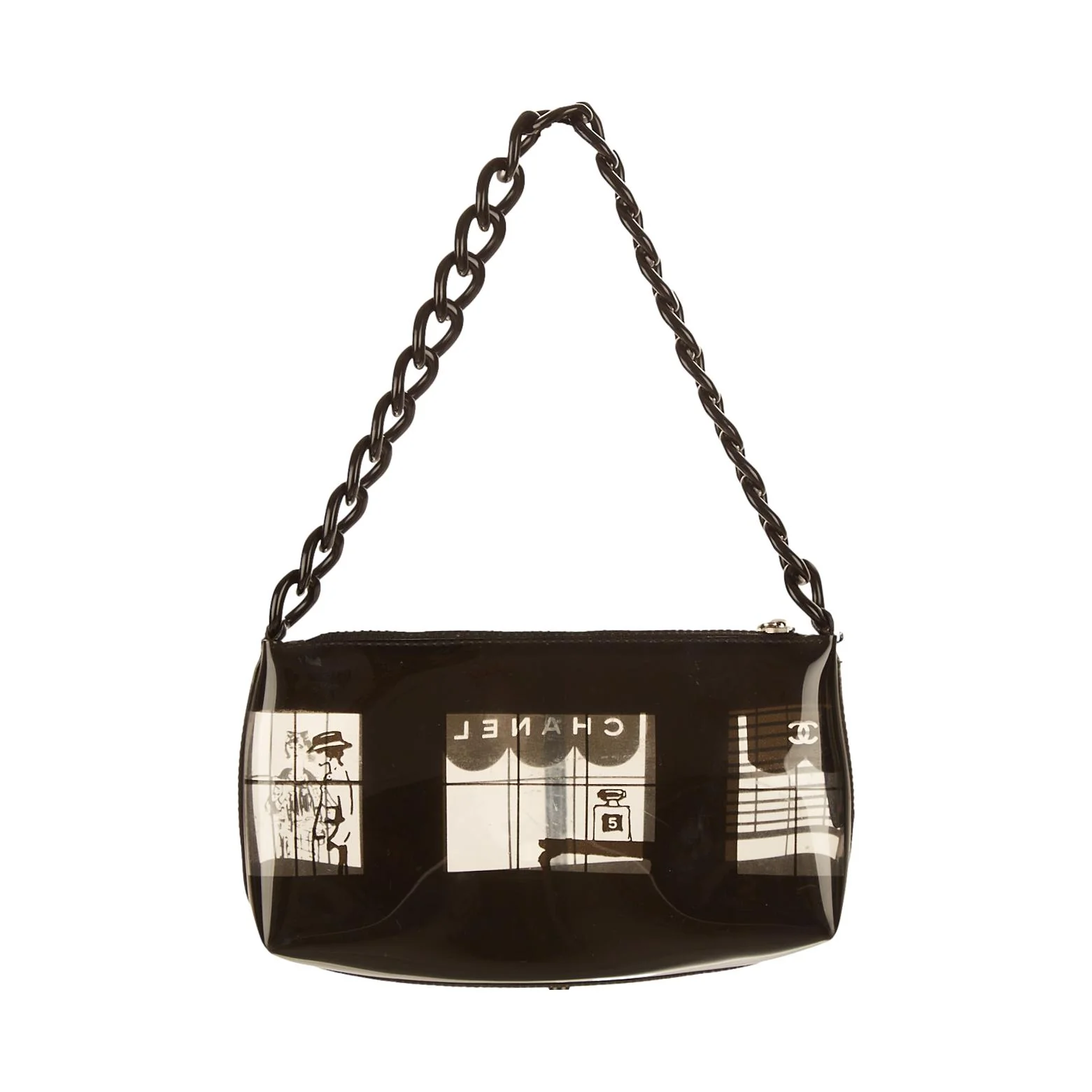 Chanel Black 'Windows' Chain Shoulder Bag - Image 2